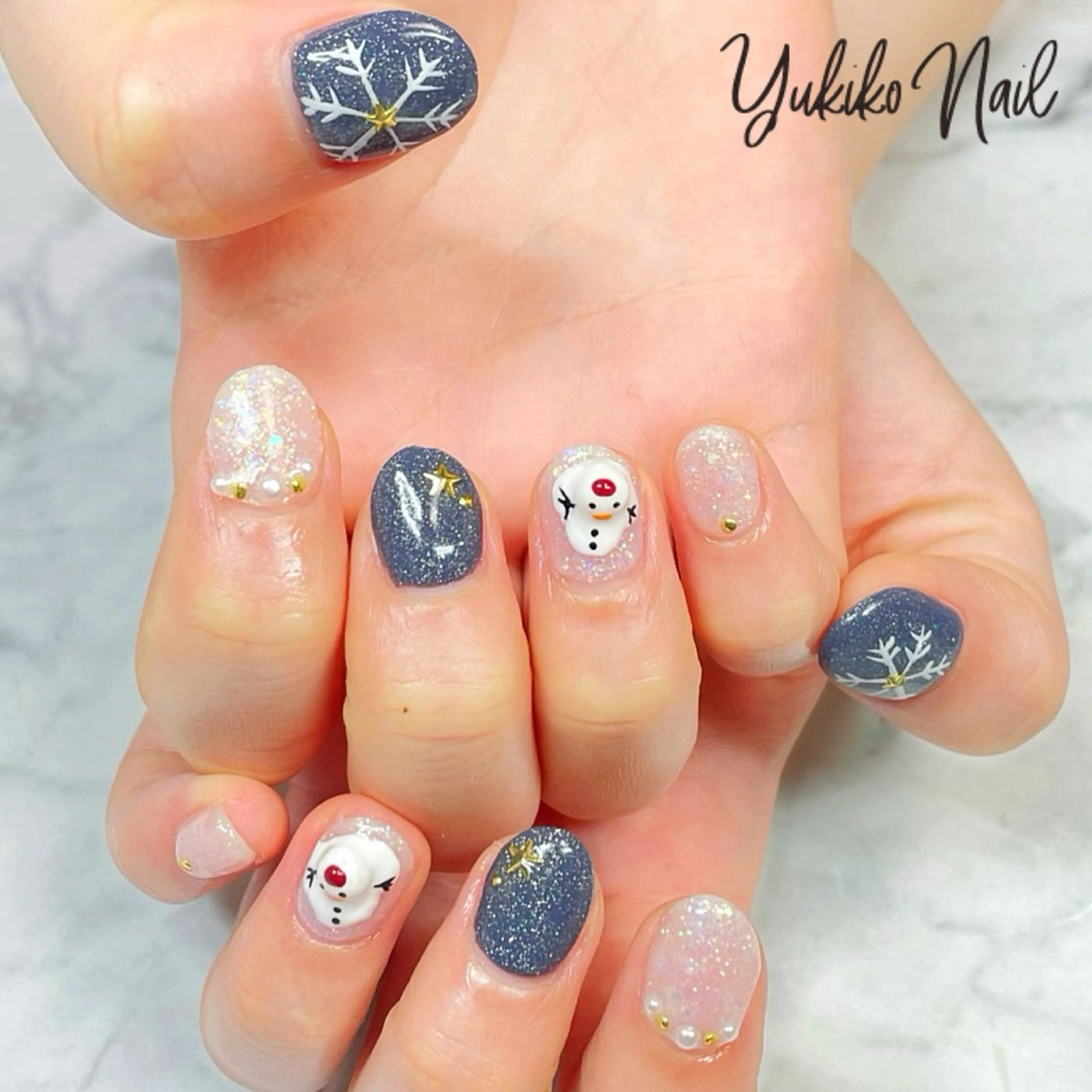 ネイル 冬ネイル ユキコ ネイルのネイルデザイン