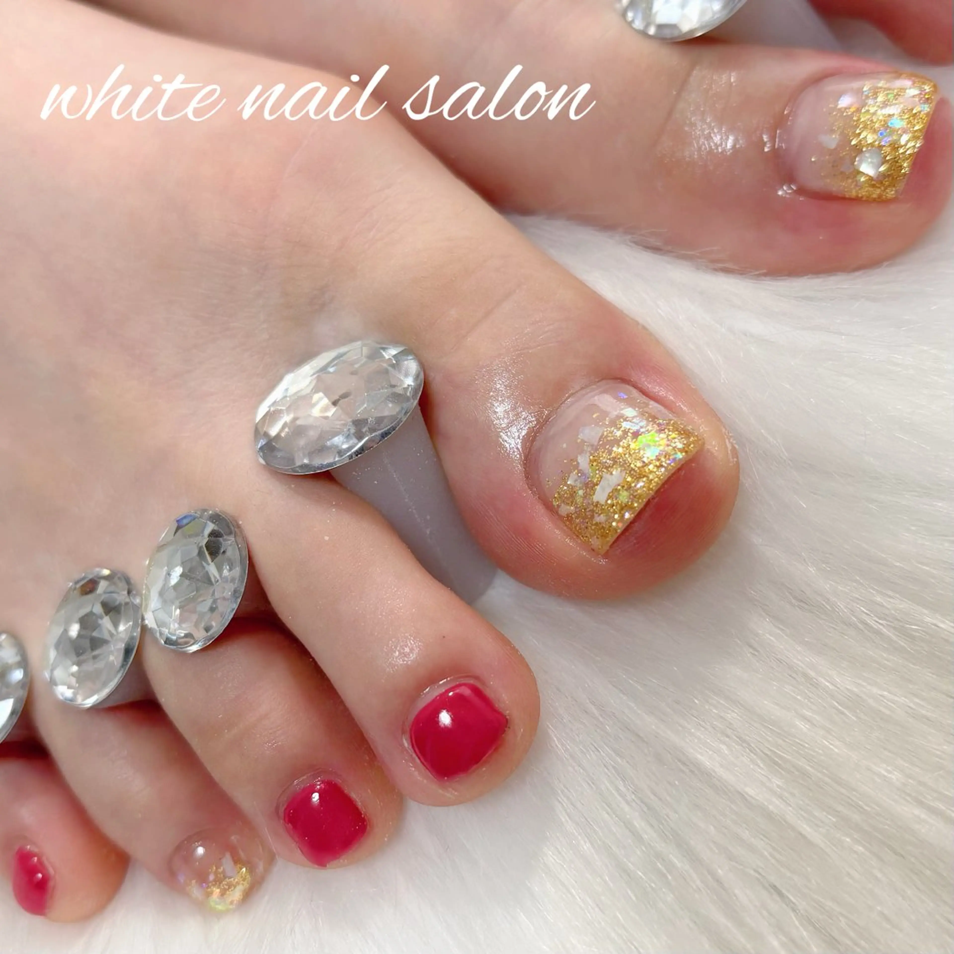 ネイル フットネイル フットネイル white nail salonのネイルデザイン