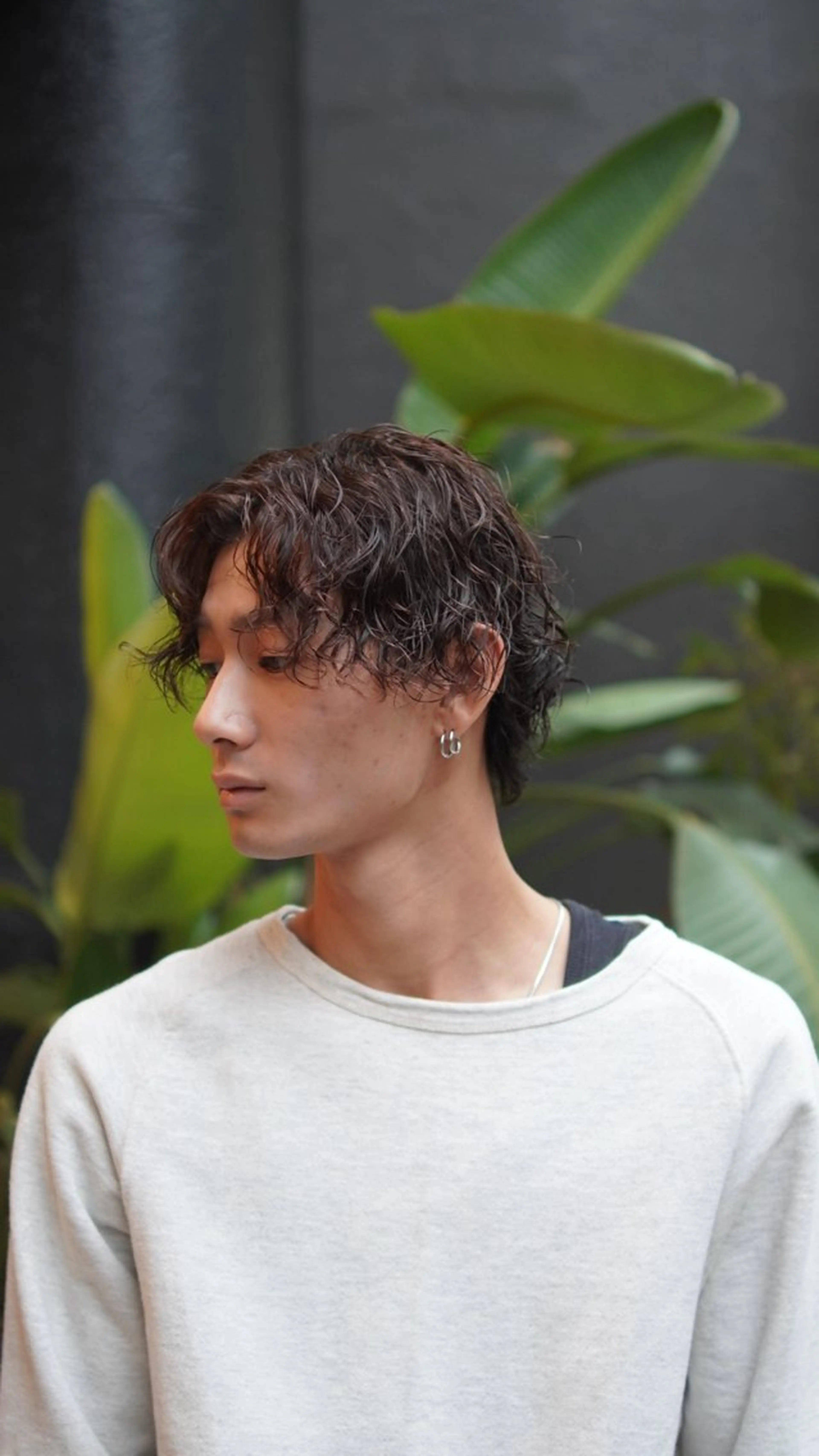 パーマ メンズ 岩内 皓大のヘアスタイル