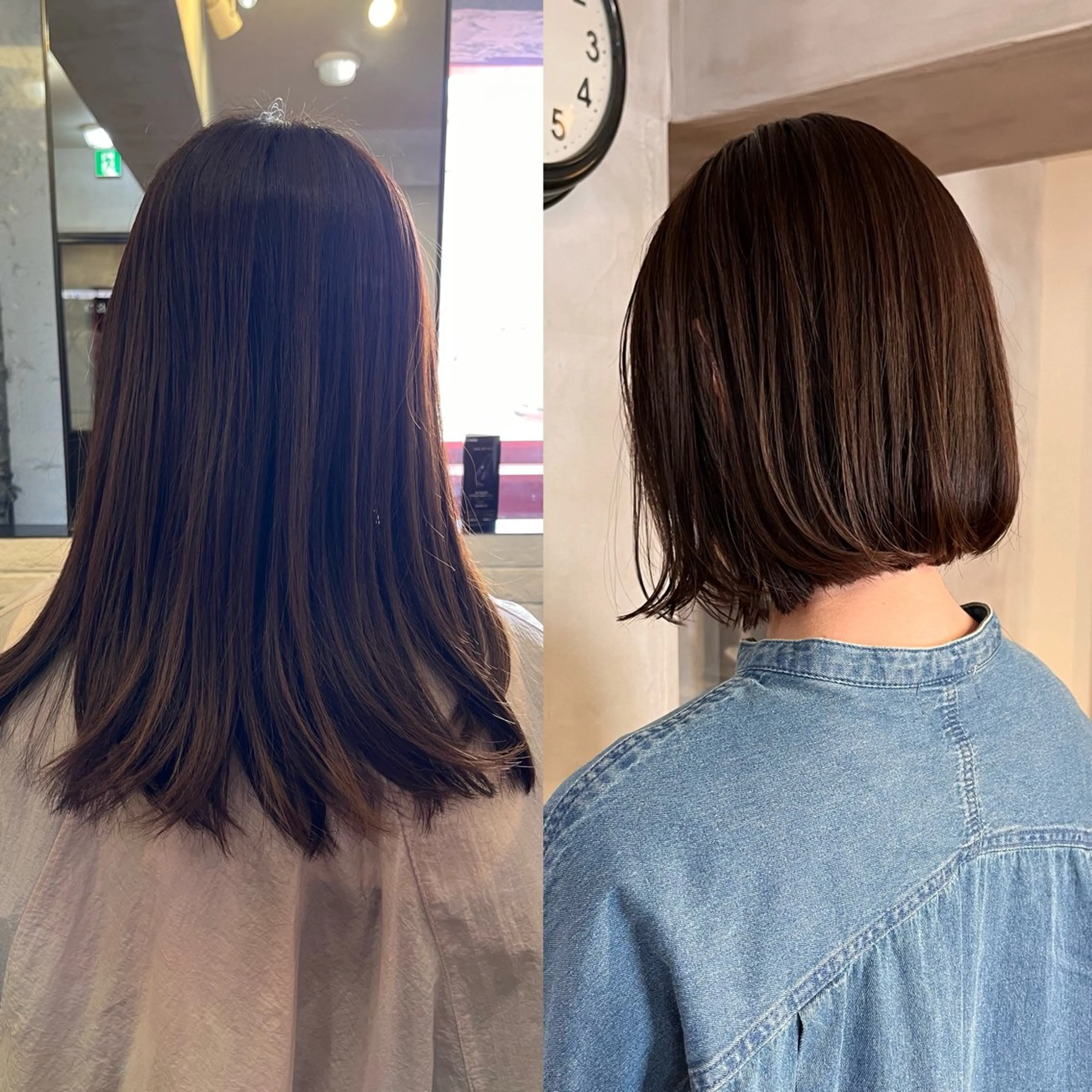 ショート カラー ボブ 外ハネヘア カット ヘアカラー ヘッドスパ 薬院:今泉/上川美幸 小顔ボブ/暗髪カラーのヘアスタイル