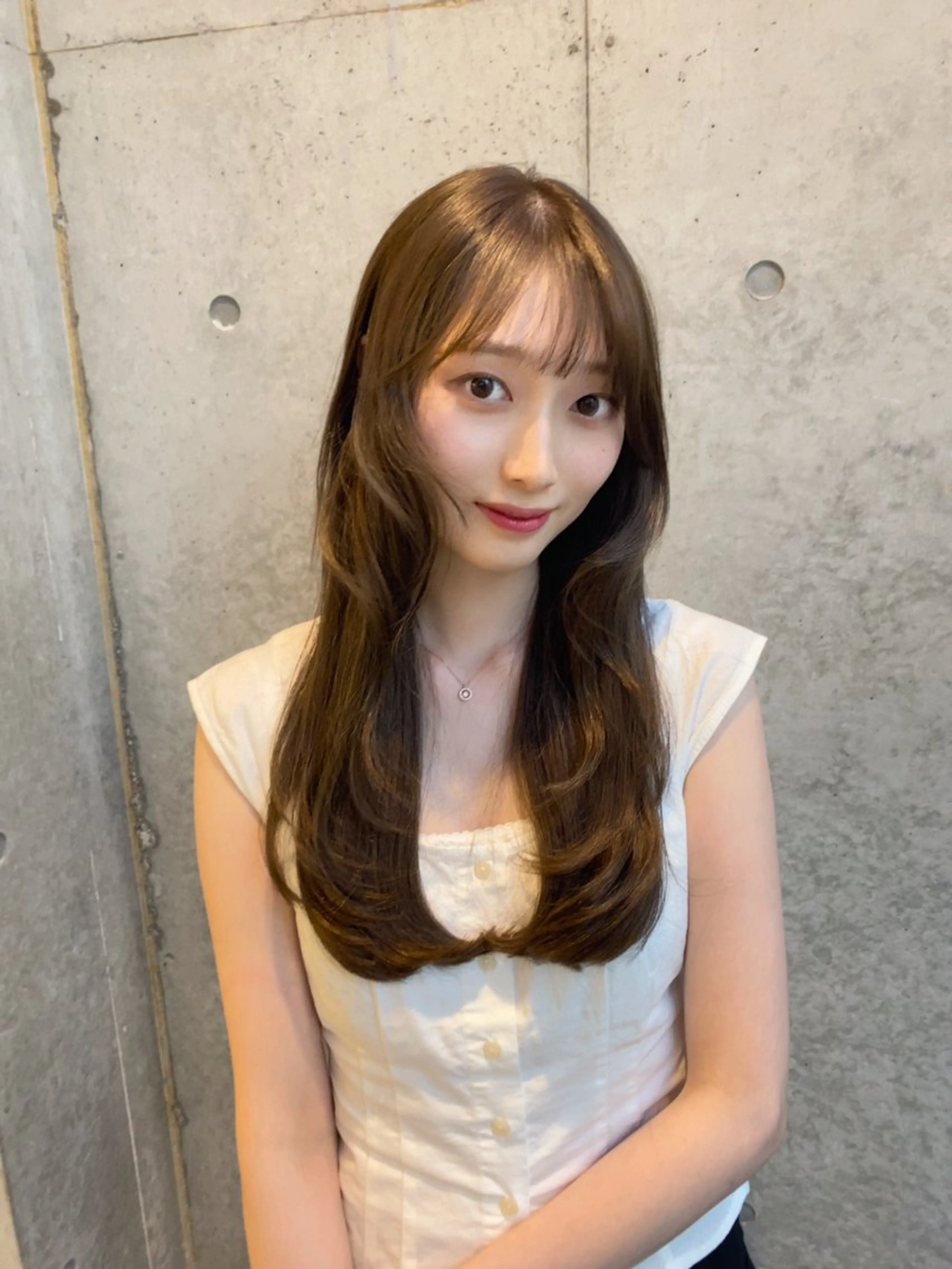 ロング カラー カット ヘアカラー トリートメント レイヤー/柔色 カラー/SAkiのヘアスタイル