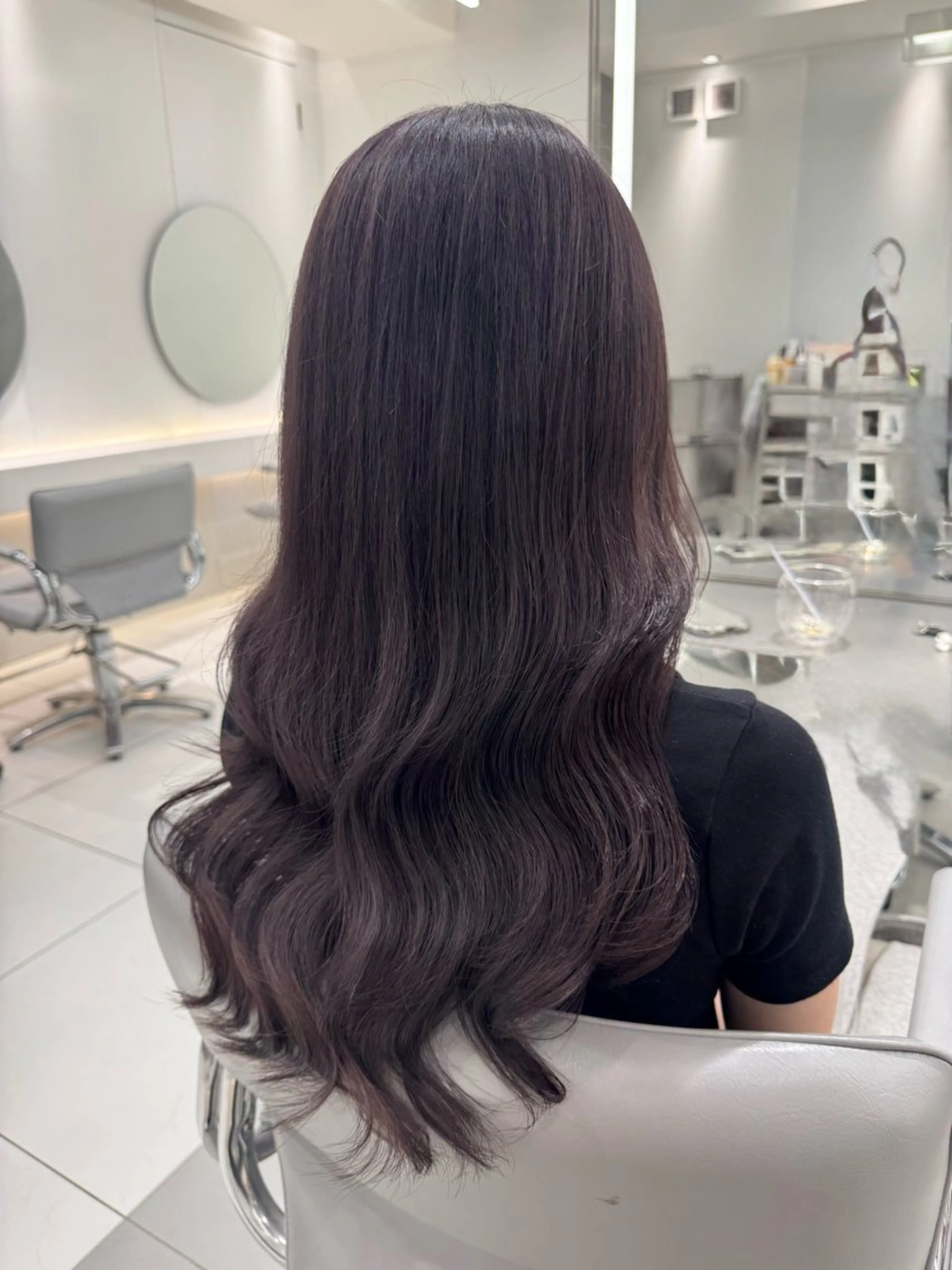 ロング カラー シールエクステ アッシュ バレイヤージュ ベージュカラー 黒髪 カット ヘアカラー トリートメント ar+ ❤︎ maiのヘアスタイル