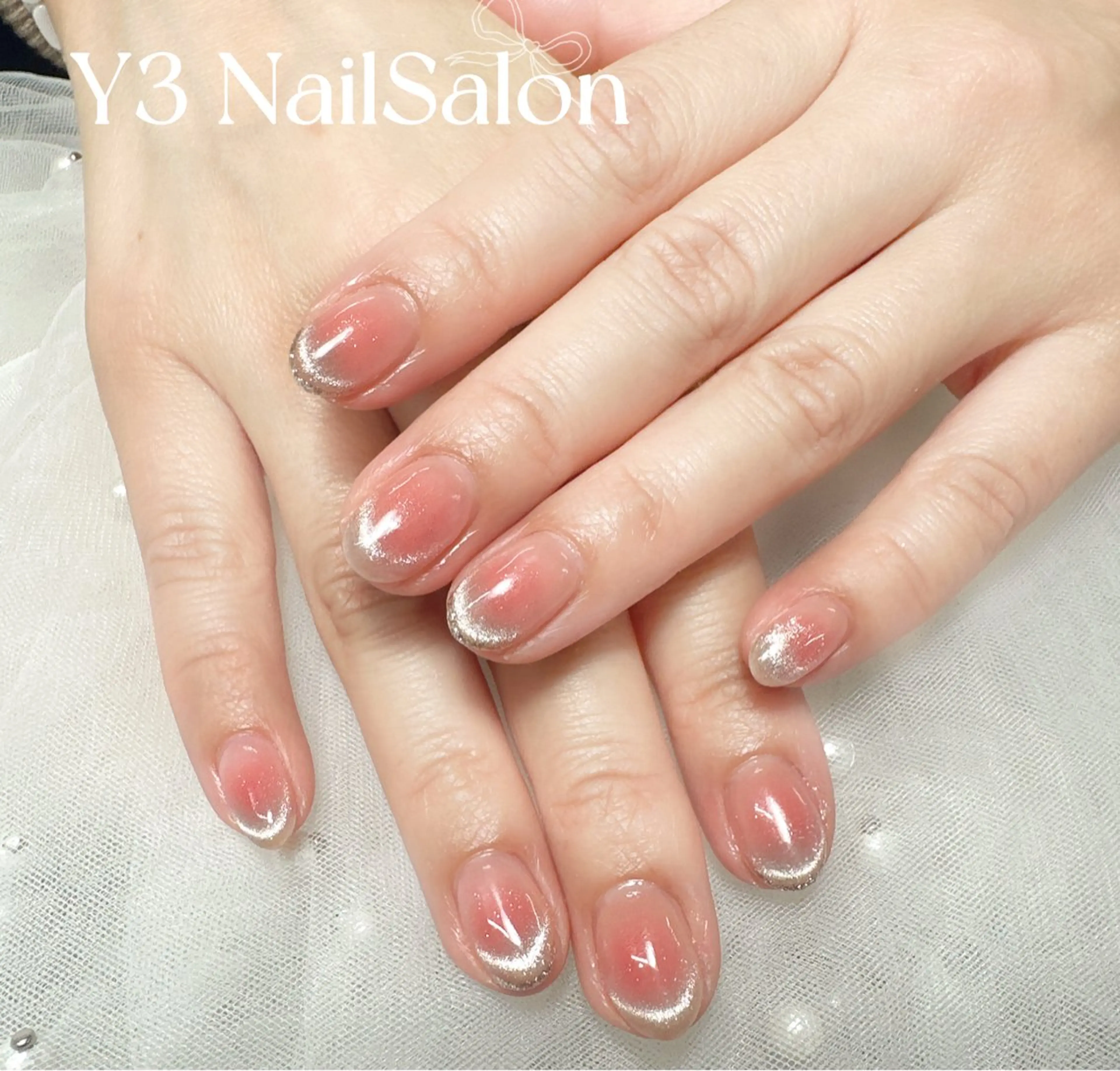ネイル チークネイル フレンチネイル マグネットネイル マグネットフレンチ Y3 Nail Salon所属・Y3 NailSalonのネイルデザイン