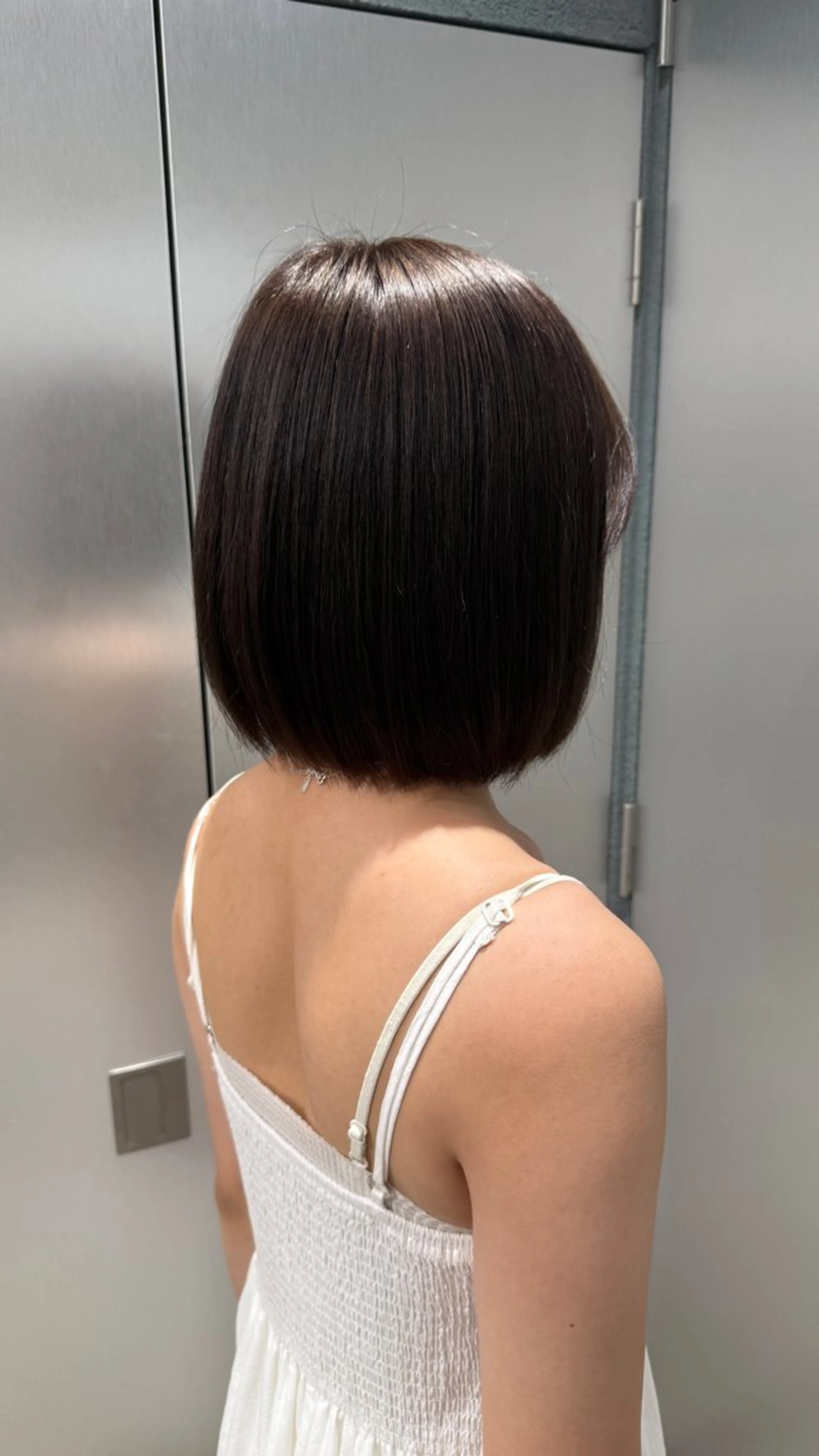 ショート カラー せな立川レディース メンズカットモデルのヘアスタイル