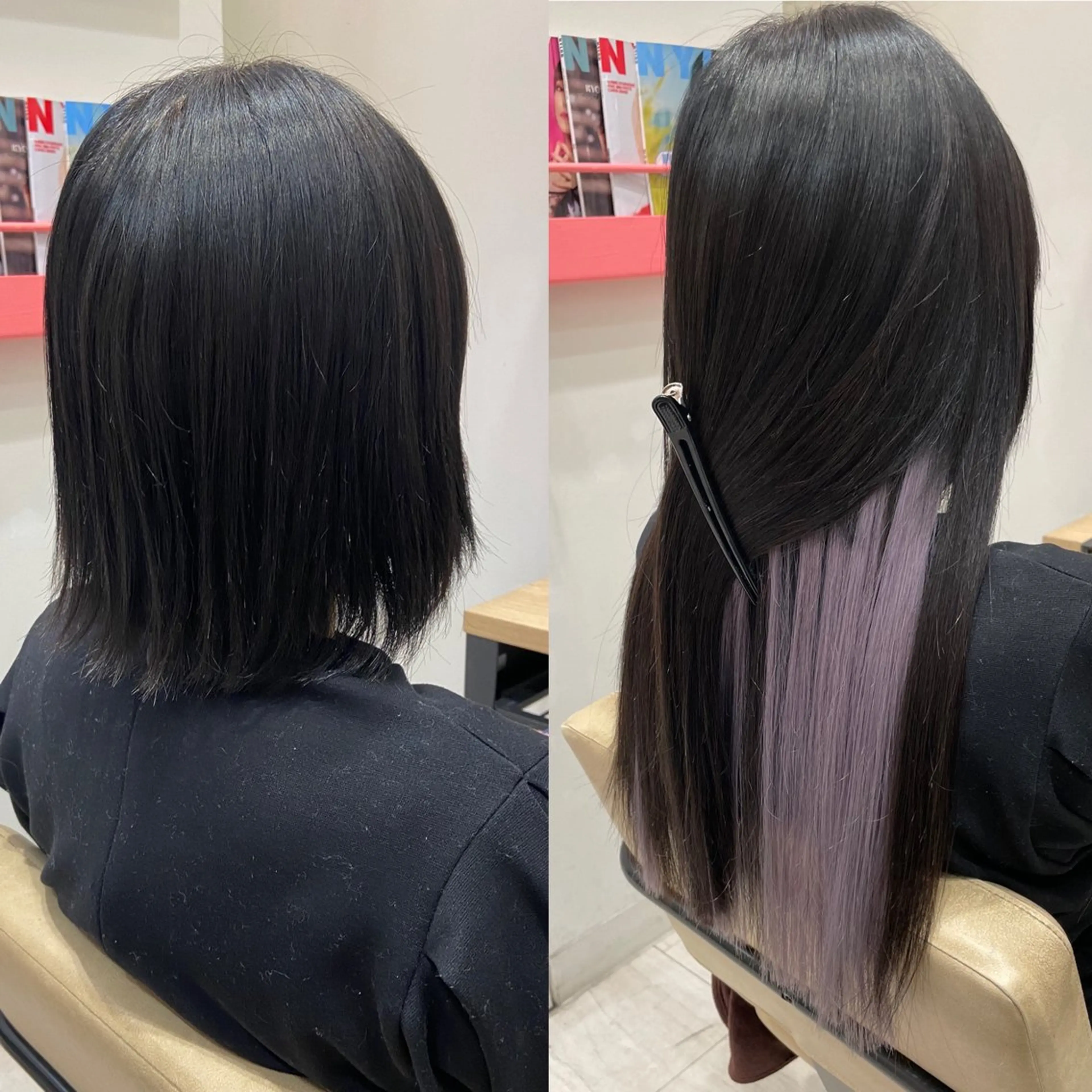 ロング シールエクステ エクステ ロング カット エクステ 新宿/韓国ヘア 中明度カラー/かやのヘアスタイル