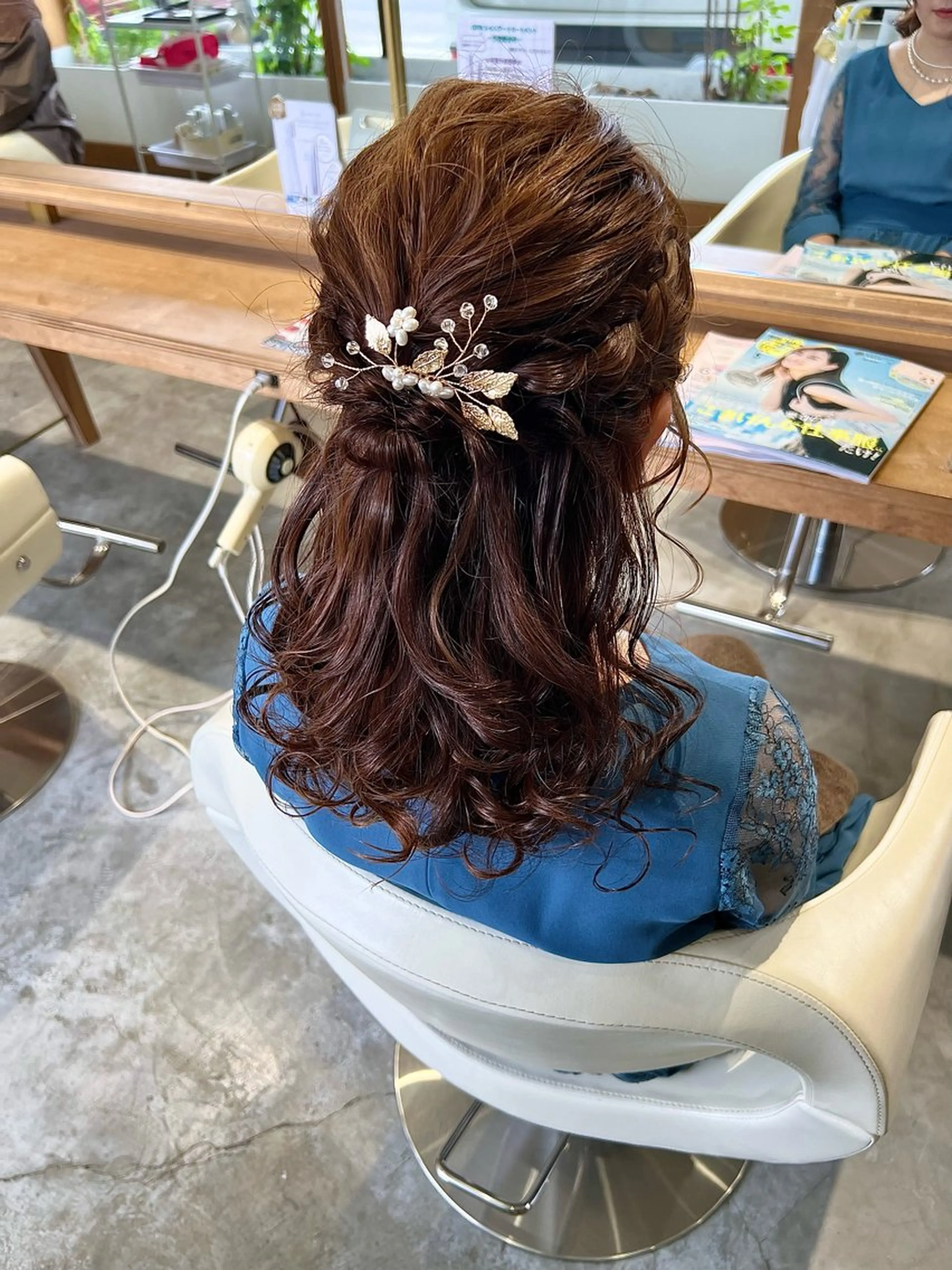 ロング ヘアアレンジ ハーフアップ ヘアセット フラム所属・WATANABE MISAKIのヘアスタイル