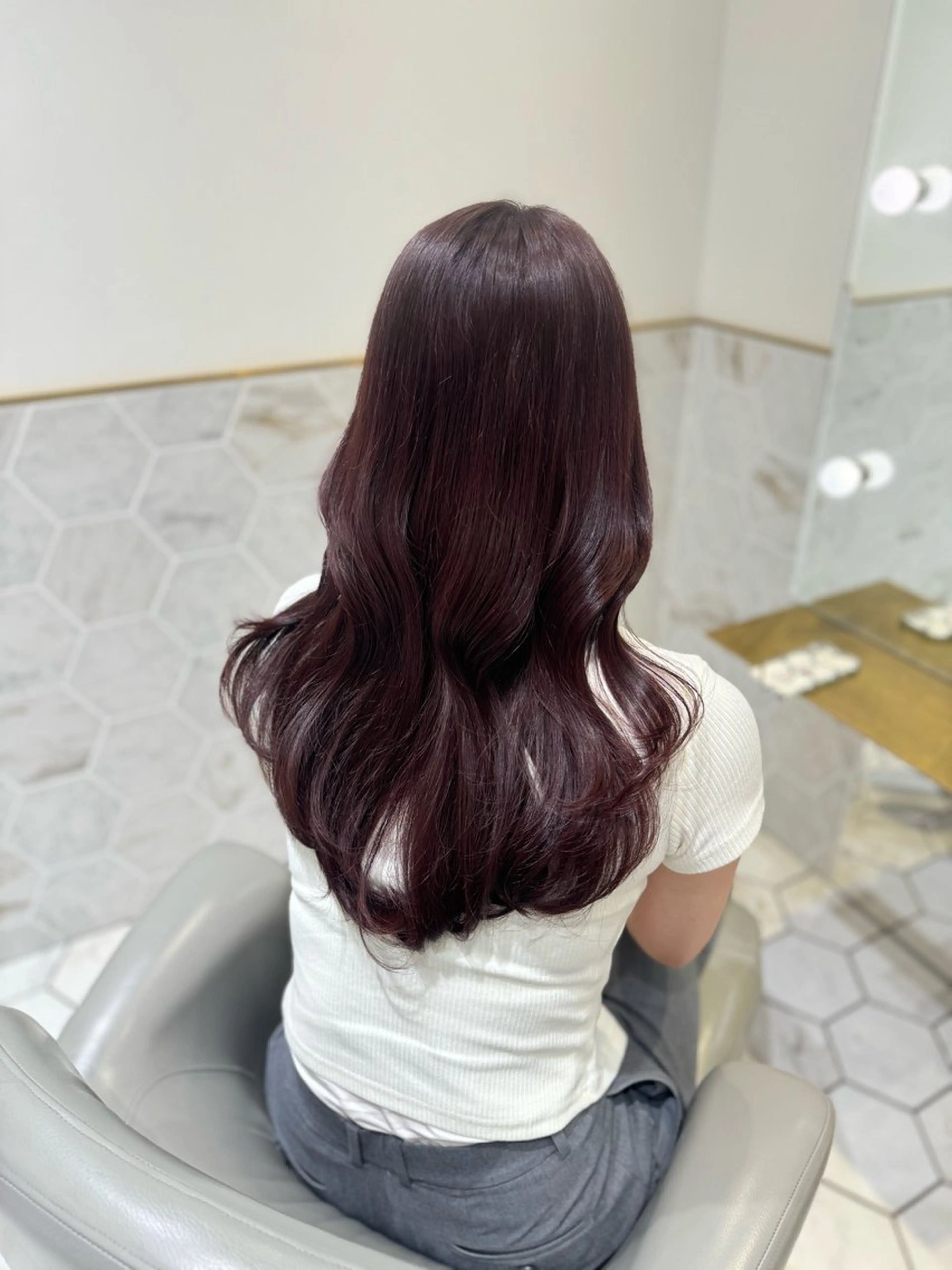 ロング カラー ピンクカラー ヘアカラー costes 今井芽依のヘアスタイル