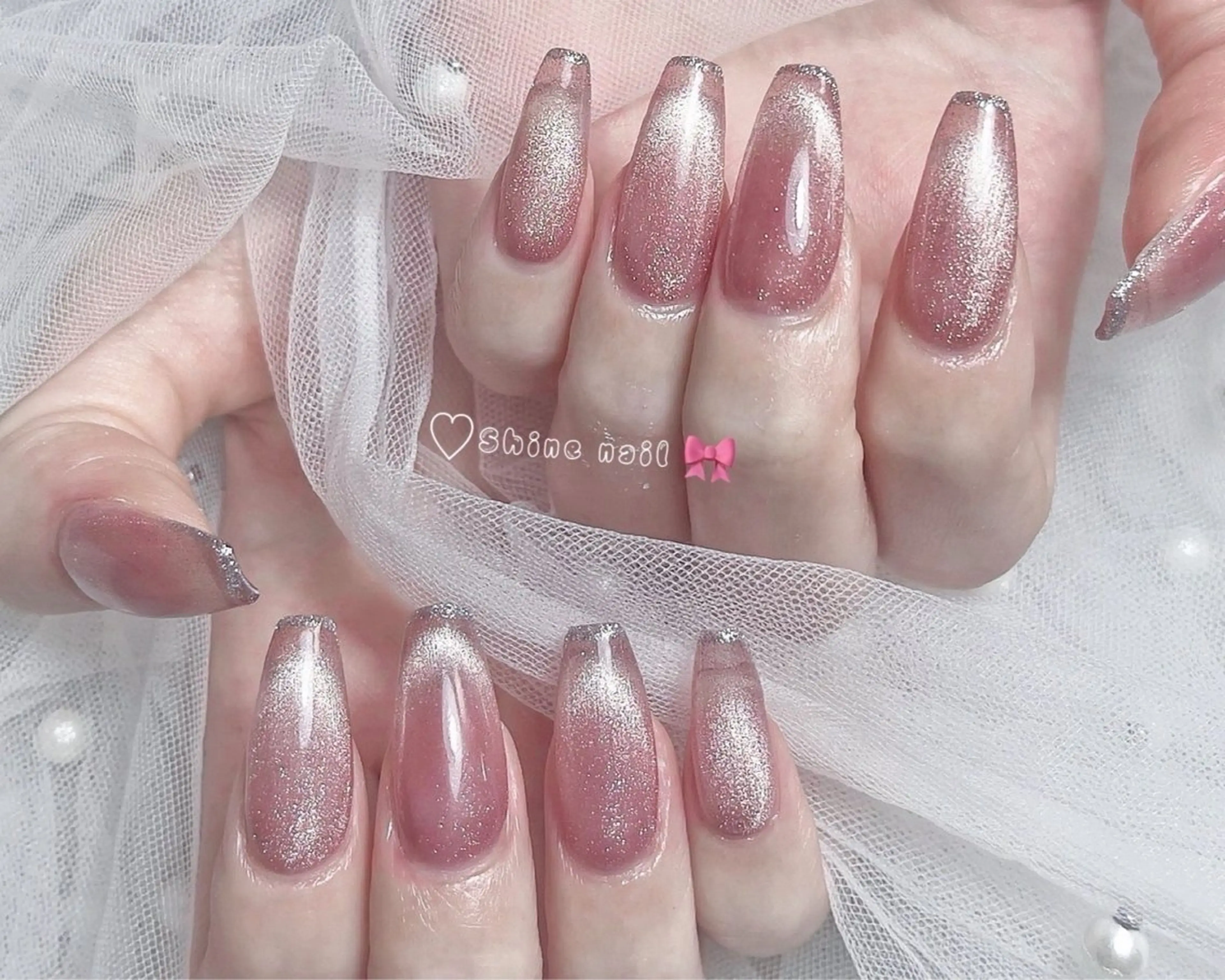 ネイル ハンドネイル 〜Shine Nail〜【サイナネイル】パラジェル／ 長さだし／持ち込み／ワンホン／フィルイン所属・shine 🎀 長さだし&デザインのネイルデザイン