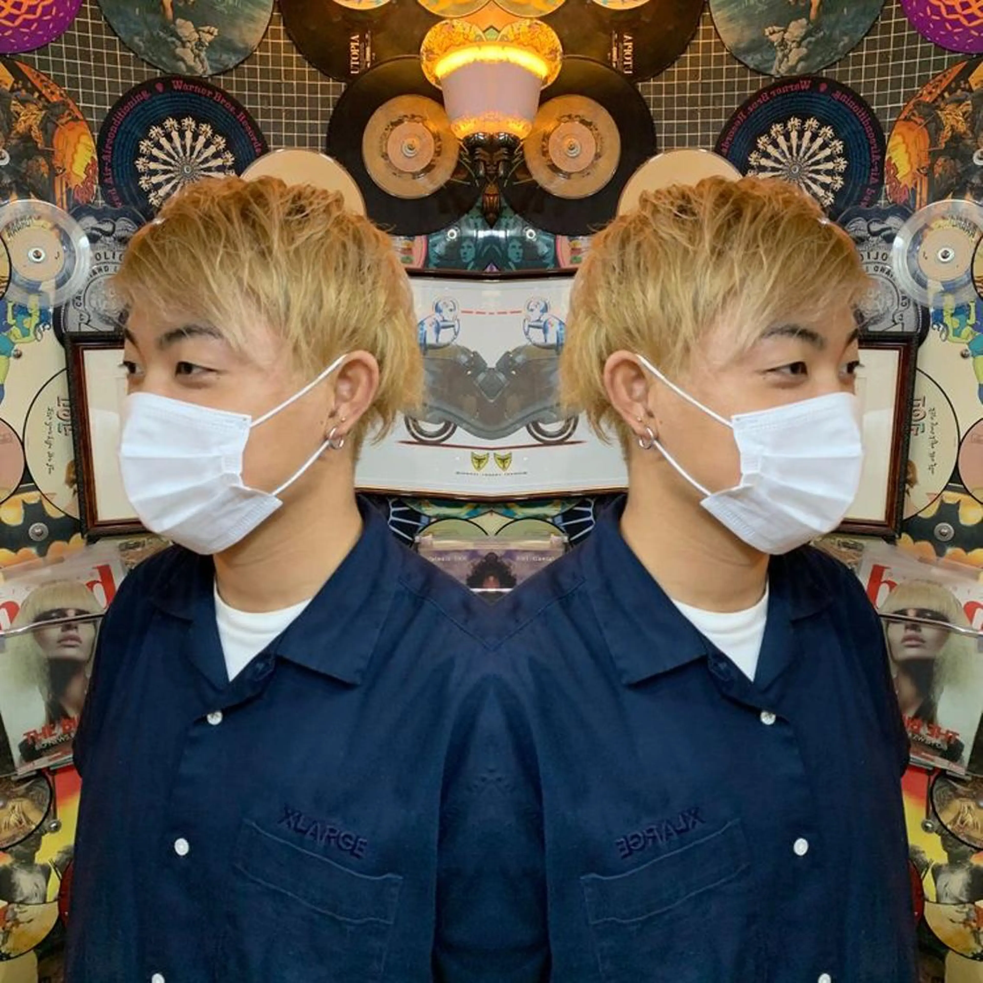 ショート カラー ヘアアレンジ ブロンド ハイトーンカラー haco+所属・🌈派手髪エクステ ブレイズ🌈ひろとのヘアスタイル