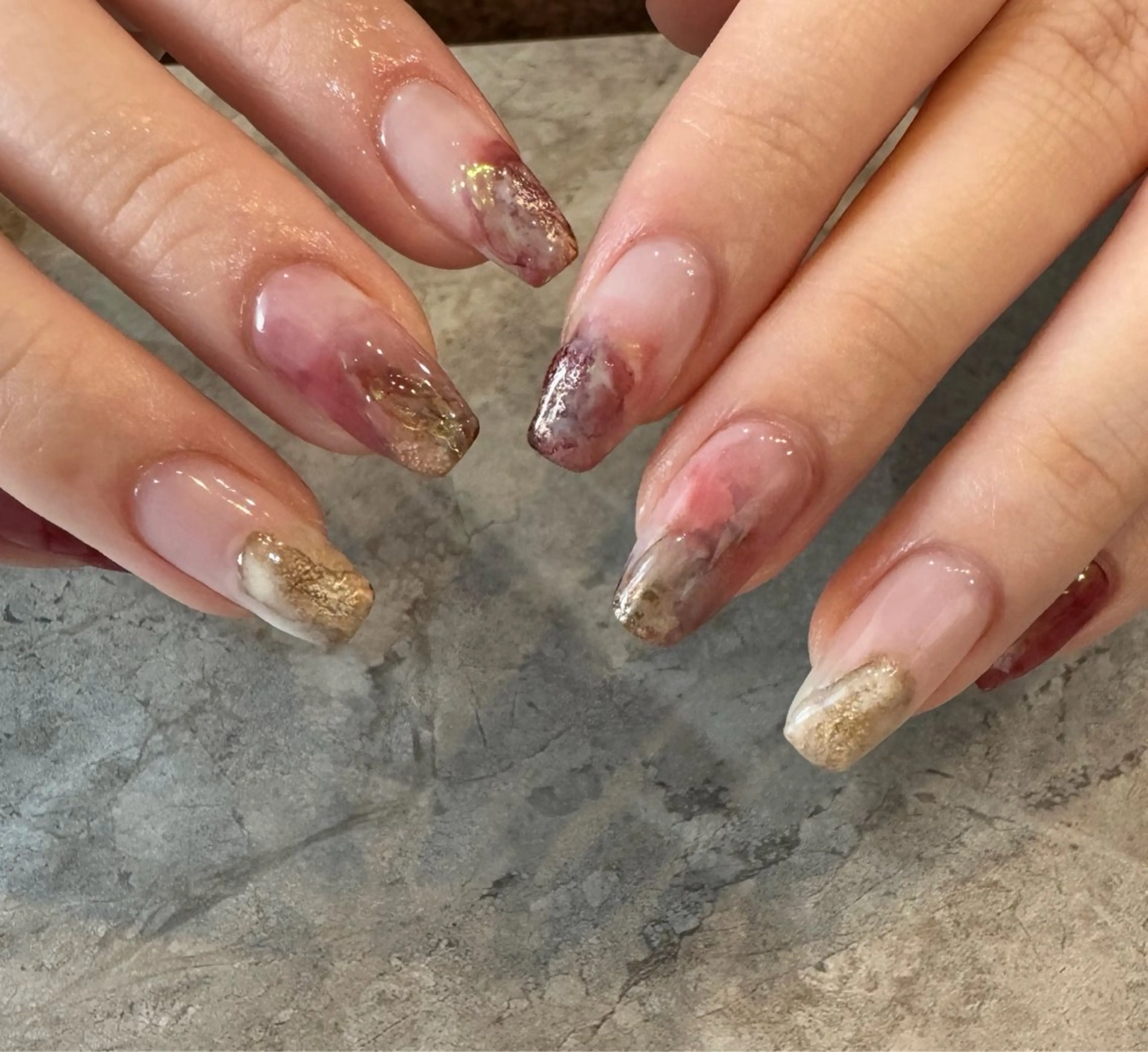 ネイル アートネイル ニュアンスネイル ハンドネイル Blé nailのネイルデザイン