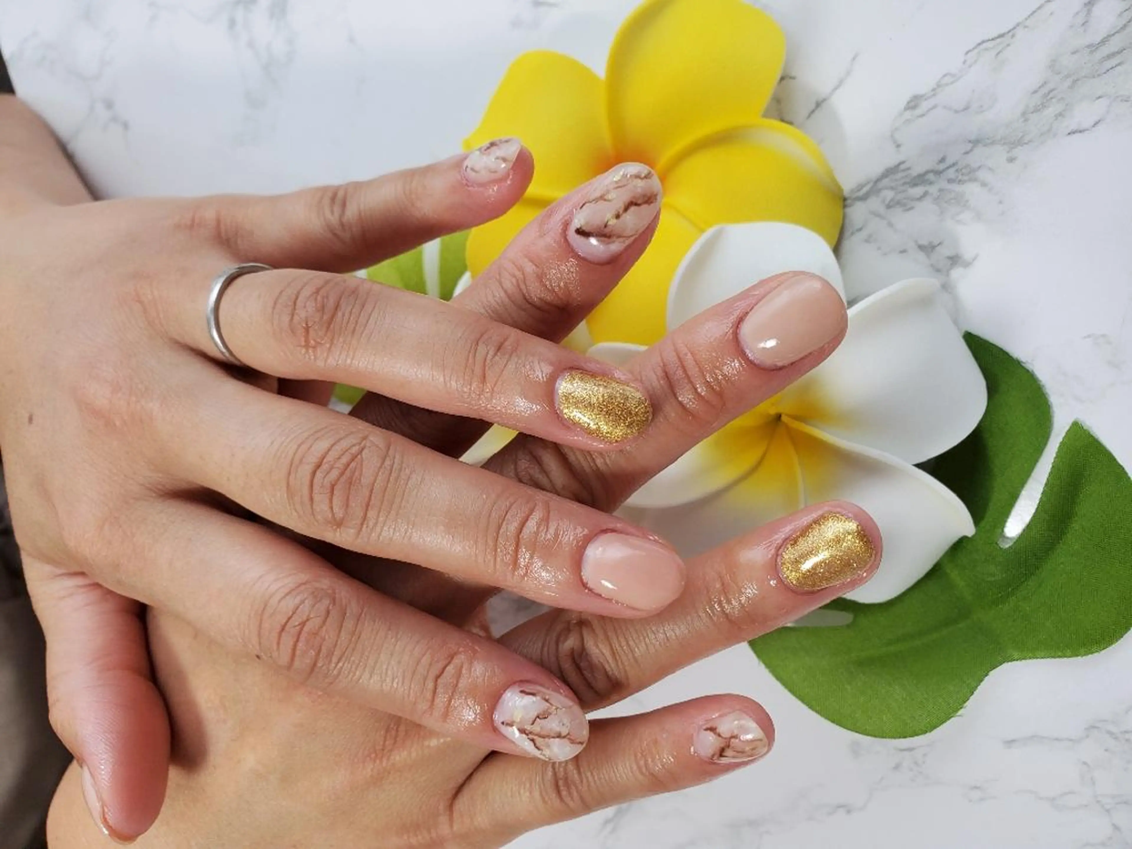 ネイル 大理石ネイル(マーブル) Lea,Nail所属・松橋 愛のネイルデザイン