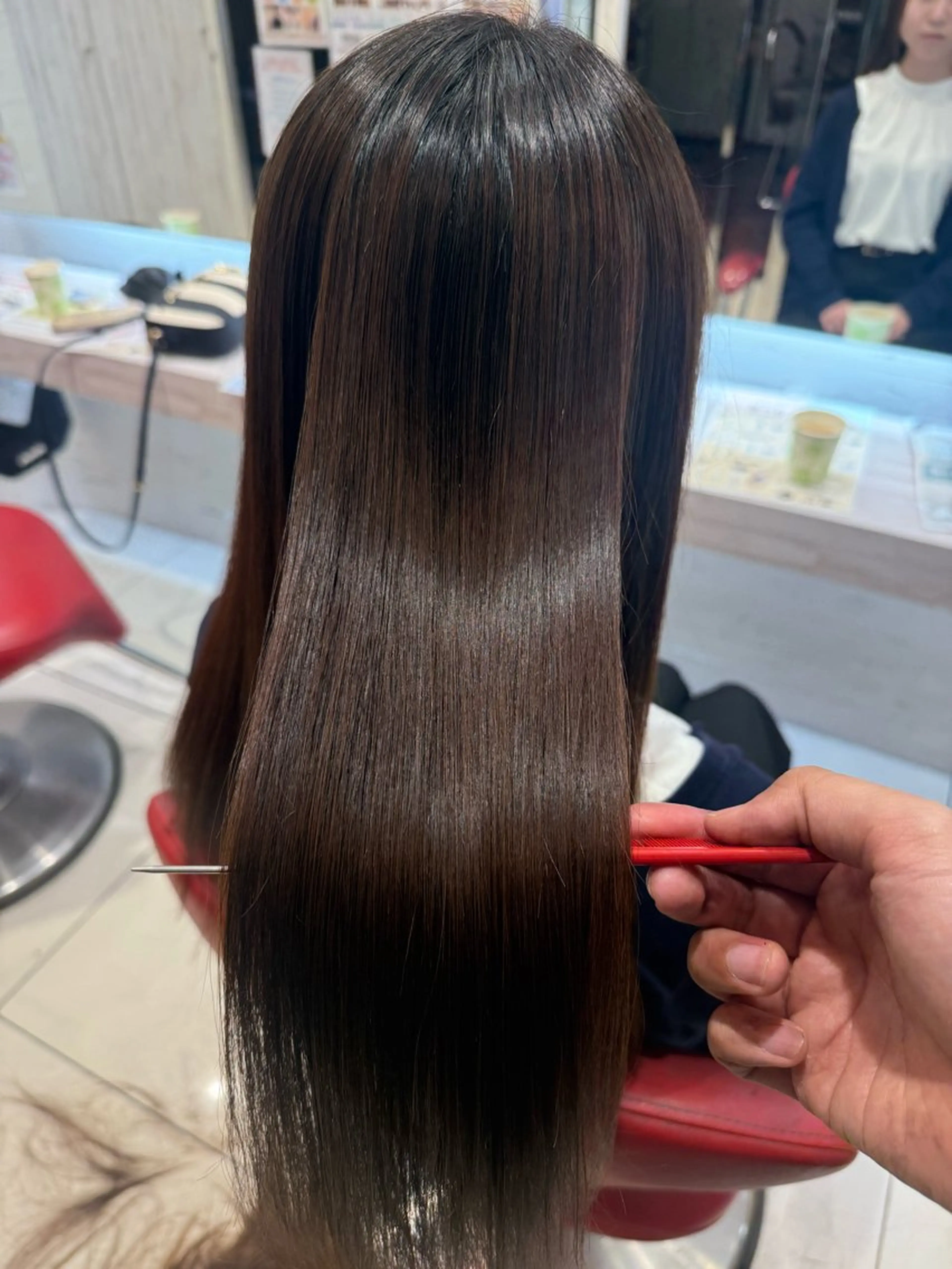 ロング パーマ カット 縮毛矯正 トリートメント EARTH 山﨑龍馬のヘアスタイル