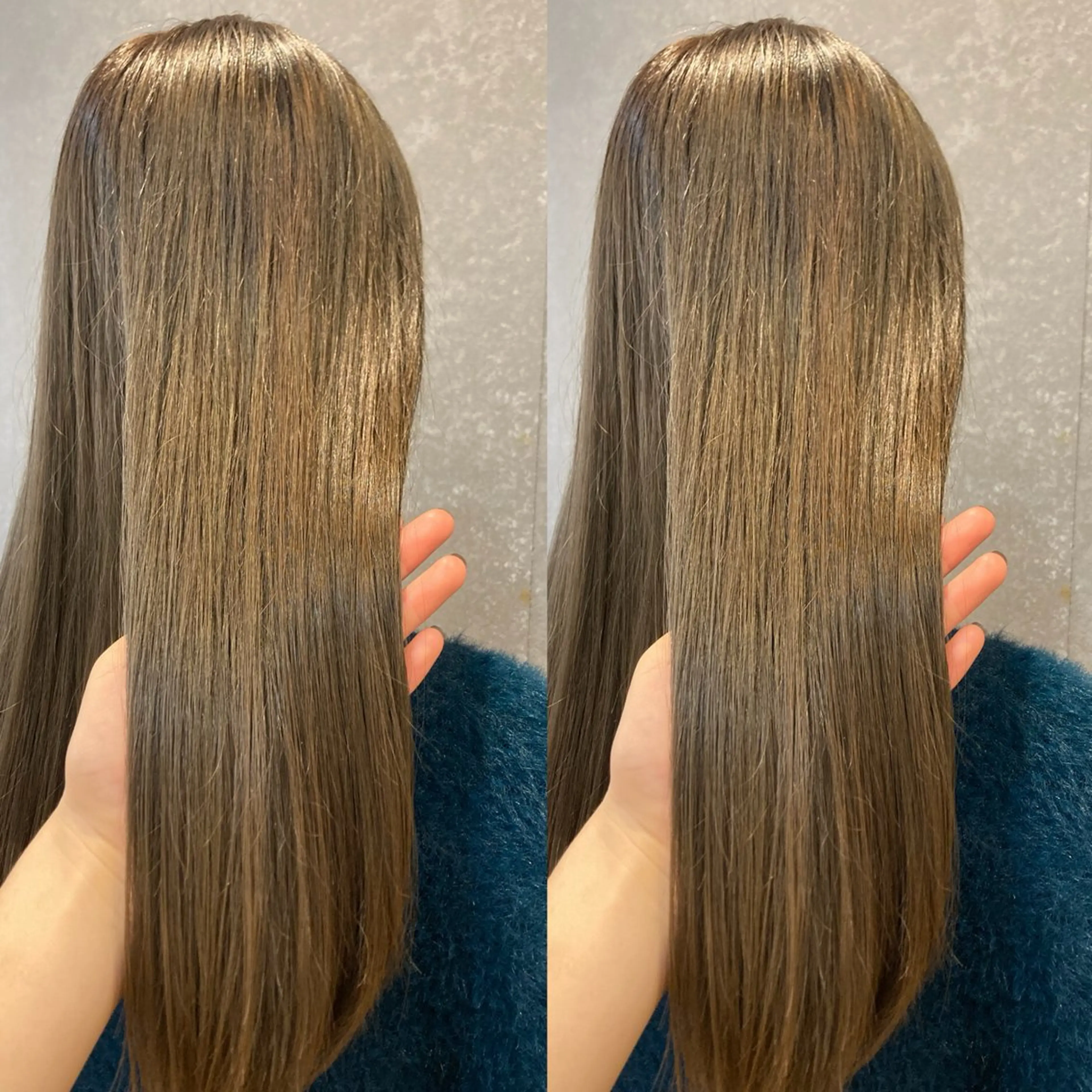 ロング カラー ベージュカラー ブリーチ ブラウンカラー オリーブベージュ schon所属・み うのヘアスタイル