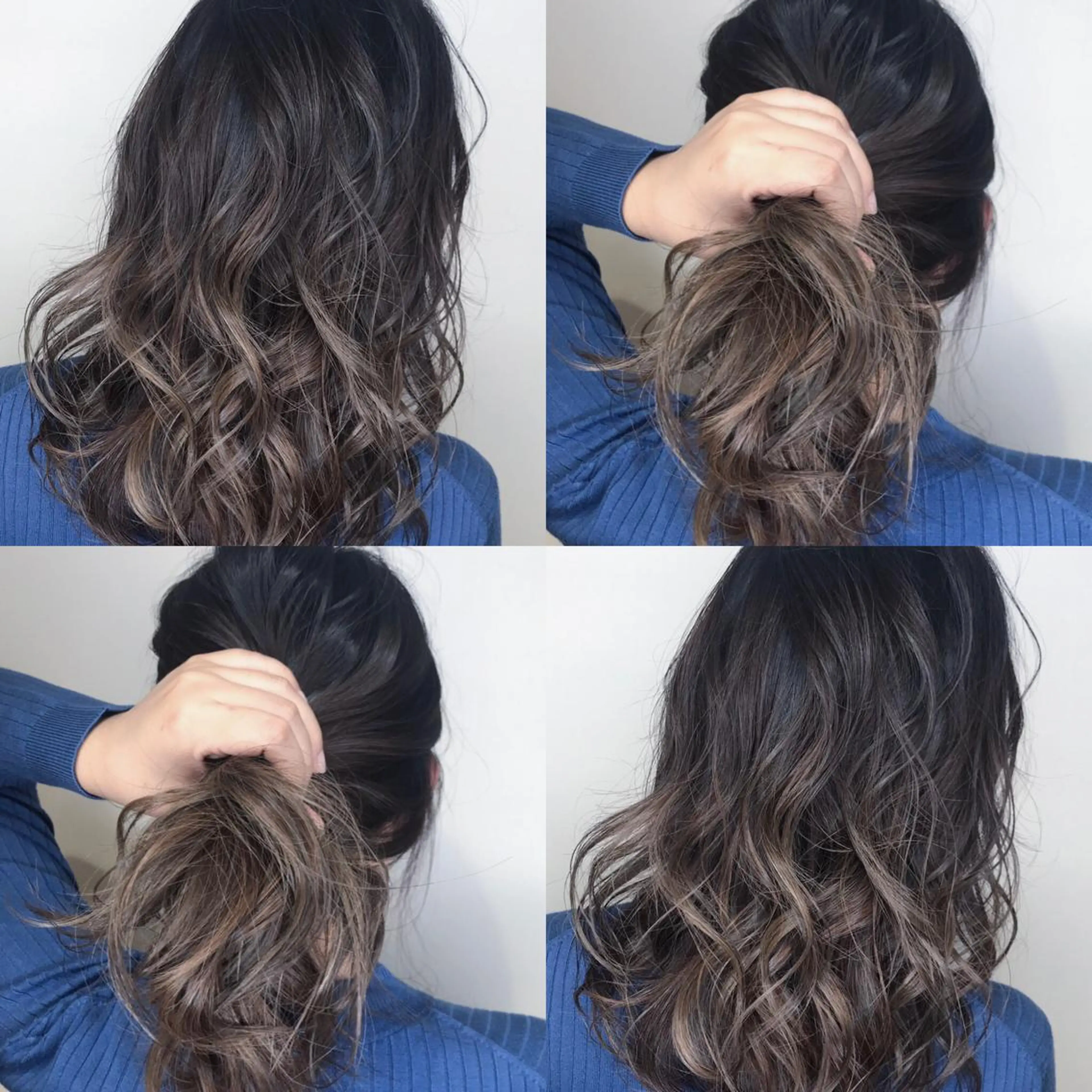 ミディアム カラー アッシュ バレイヤージュ ベージュカラー グラデーションカラー グレージュ AMI Hair  supply所属・髪質改善カラー 韓国風レイヤーのヘアスタイル