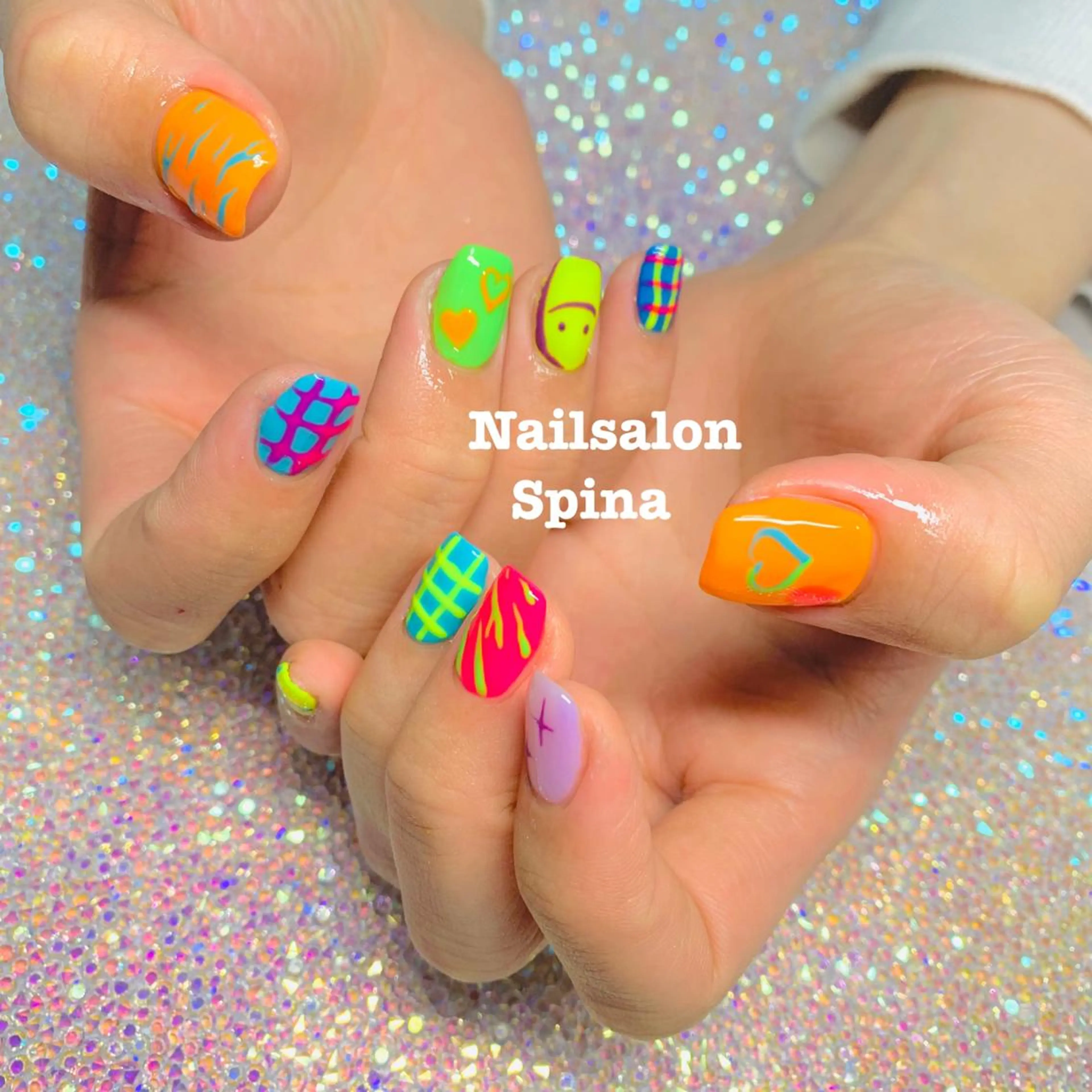 ネイル ジェルネイル パラジェル 夏ネイル Nailsalon Spina 琴美のネイルデザイン