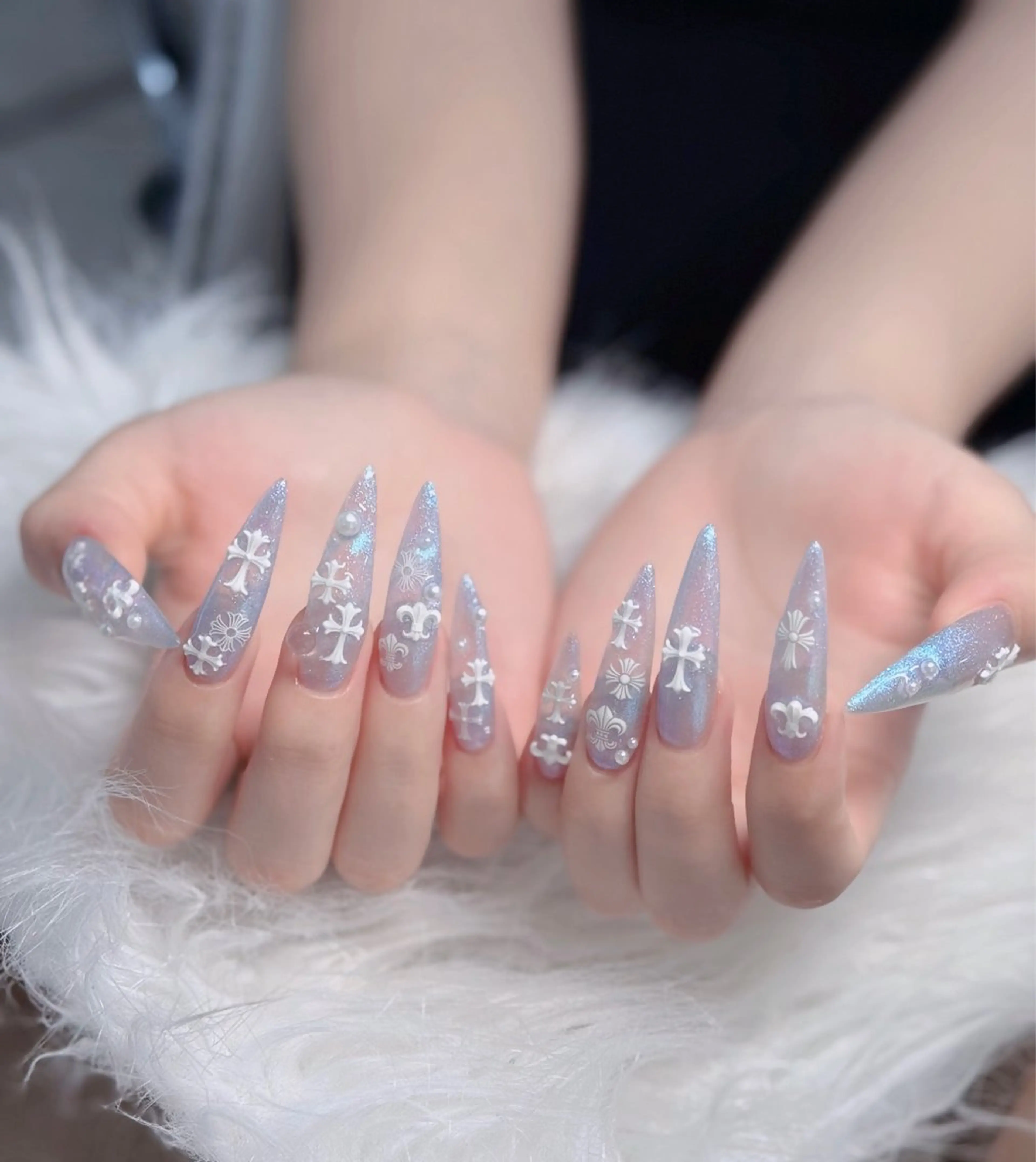 ネイル フレンチネイル ジェルネイル ハロウィン キラキラネイル 韓国ネイル ハンドネイル H.baby Nail Salonのネイルデザイン
