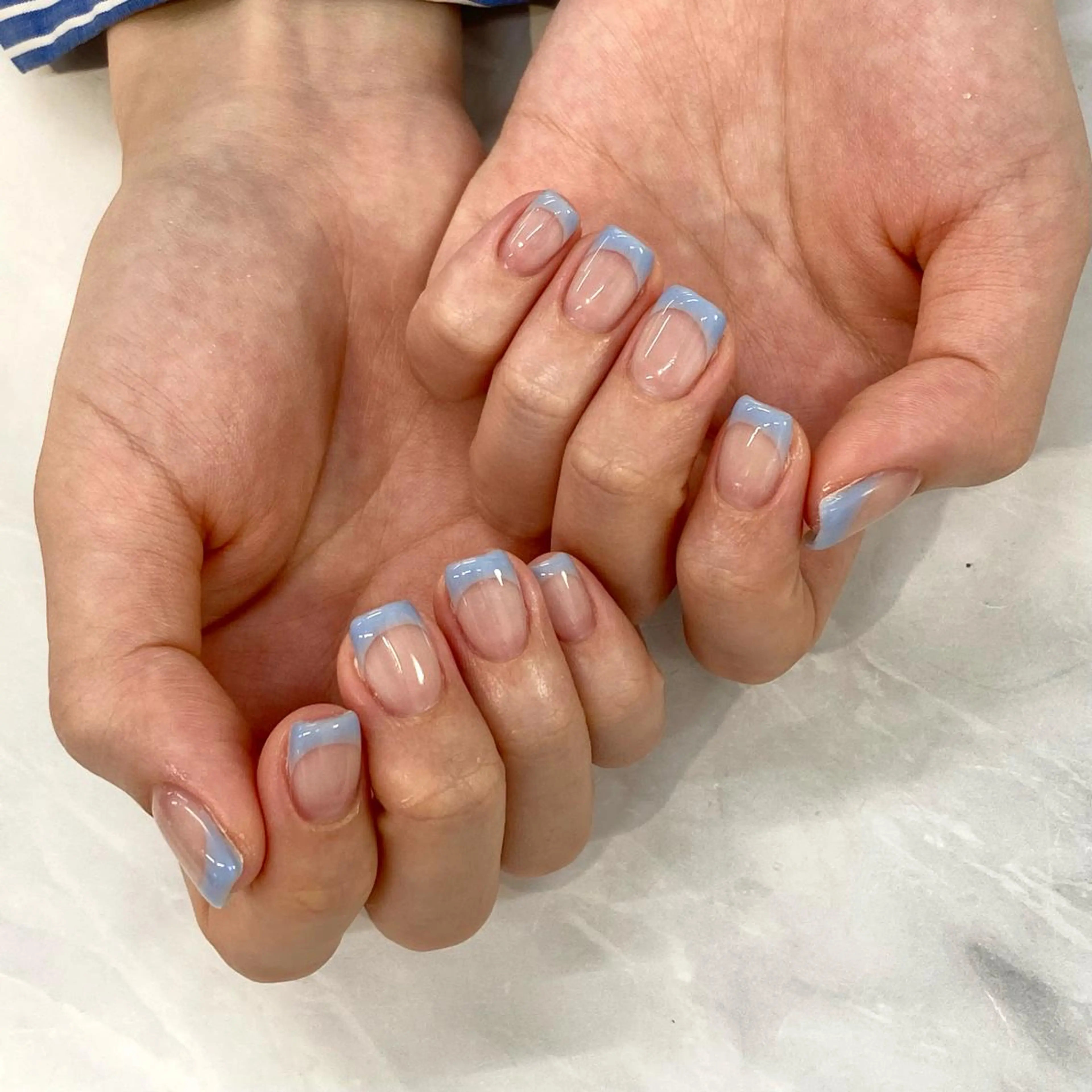 ネイル フレンチネイル スクエアネイル KODA308 Saoriのネイルデザイン