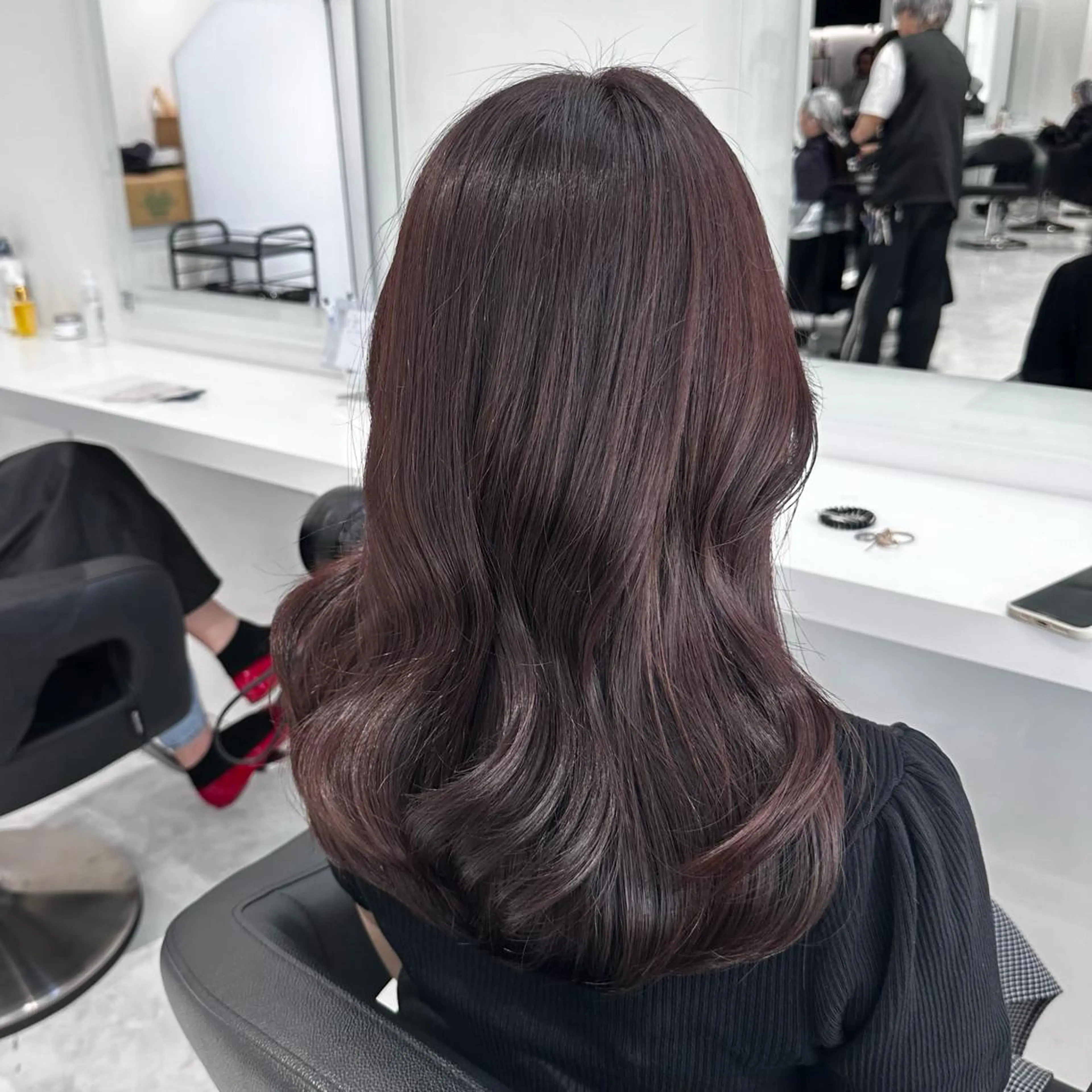 セミロング カラー カット ヘアカラー トリートメント ヘッドスパ ヘアセット ♡上品韓国髪♡ブラ ウン/SAYATOのヘアスタイル