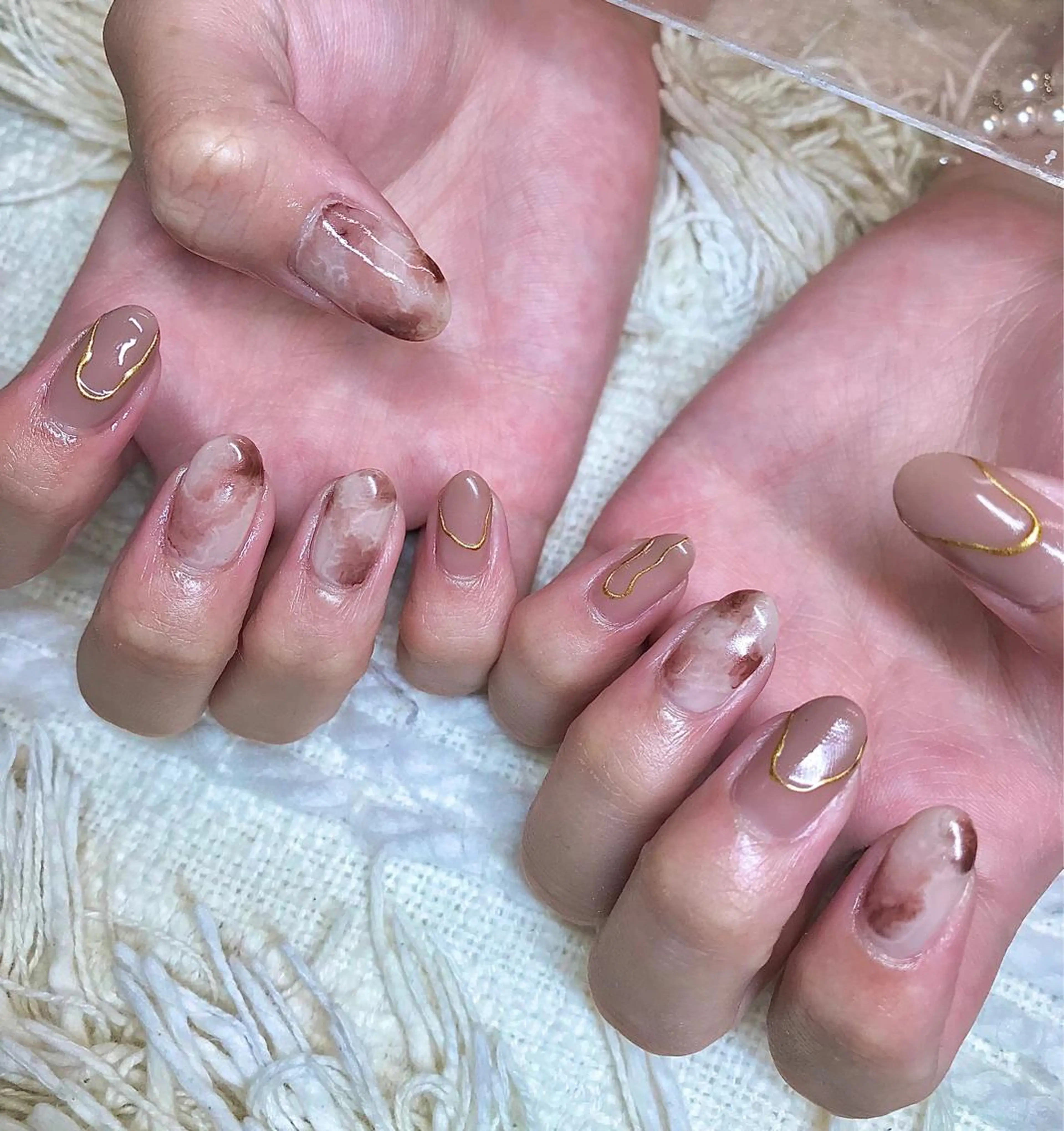 ミディアム カラー パーマ ヘアアレンジ メンズ キッズ ネイル マツエク・マツパ ブラウンカラー カラーマツエク ブラウン nail&eye Aoのマツエク・マツパデザイン