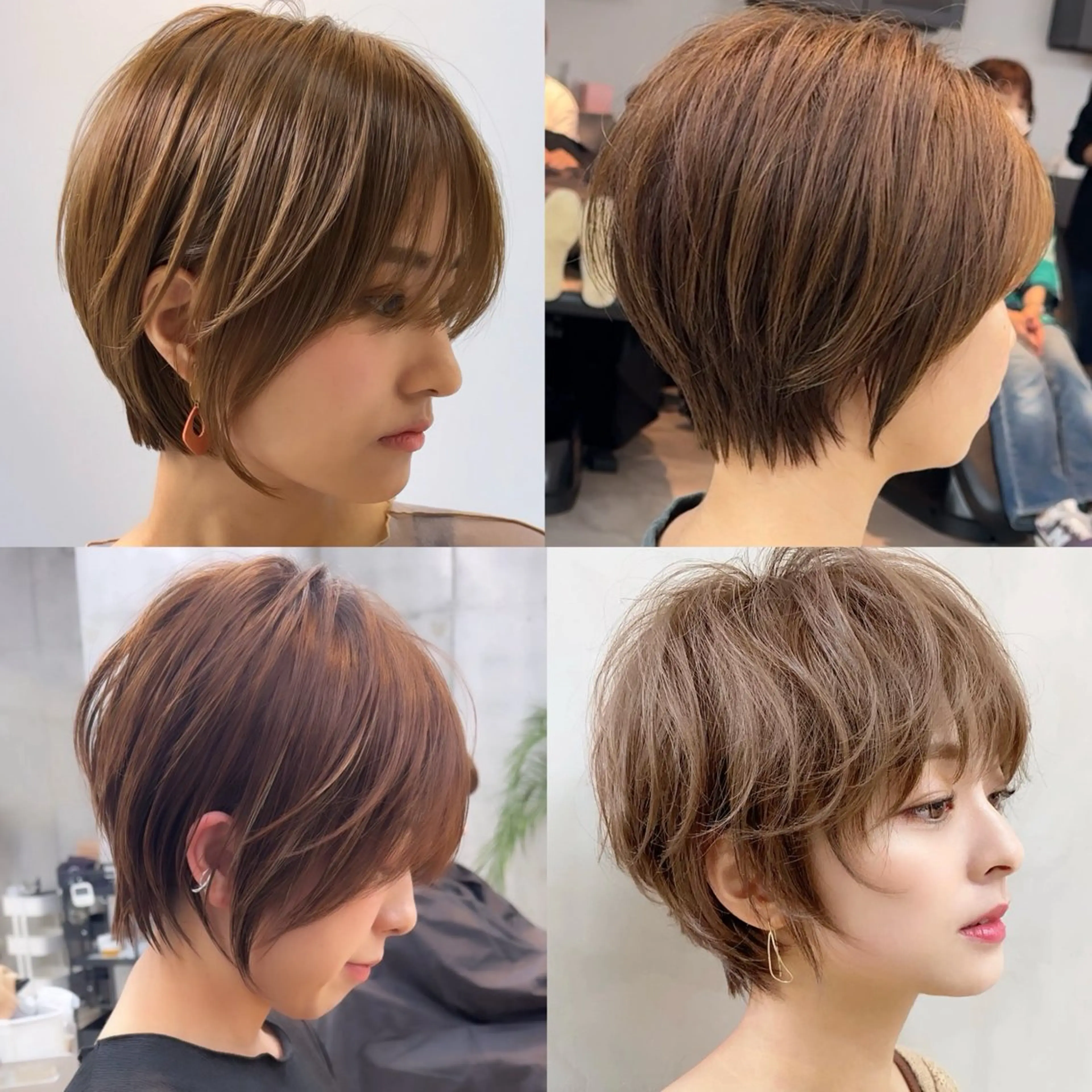 ショート カラー laff 新宿所属・切りっぱなしボブ レイヤー/縮毛矯正のヘアスタイル