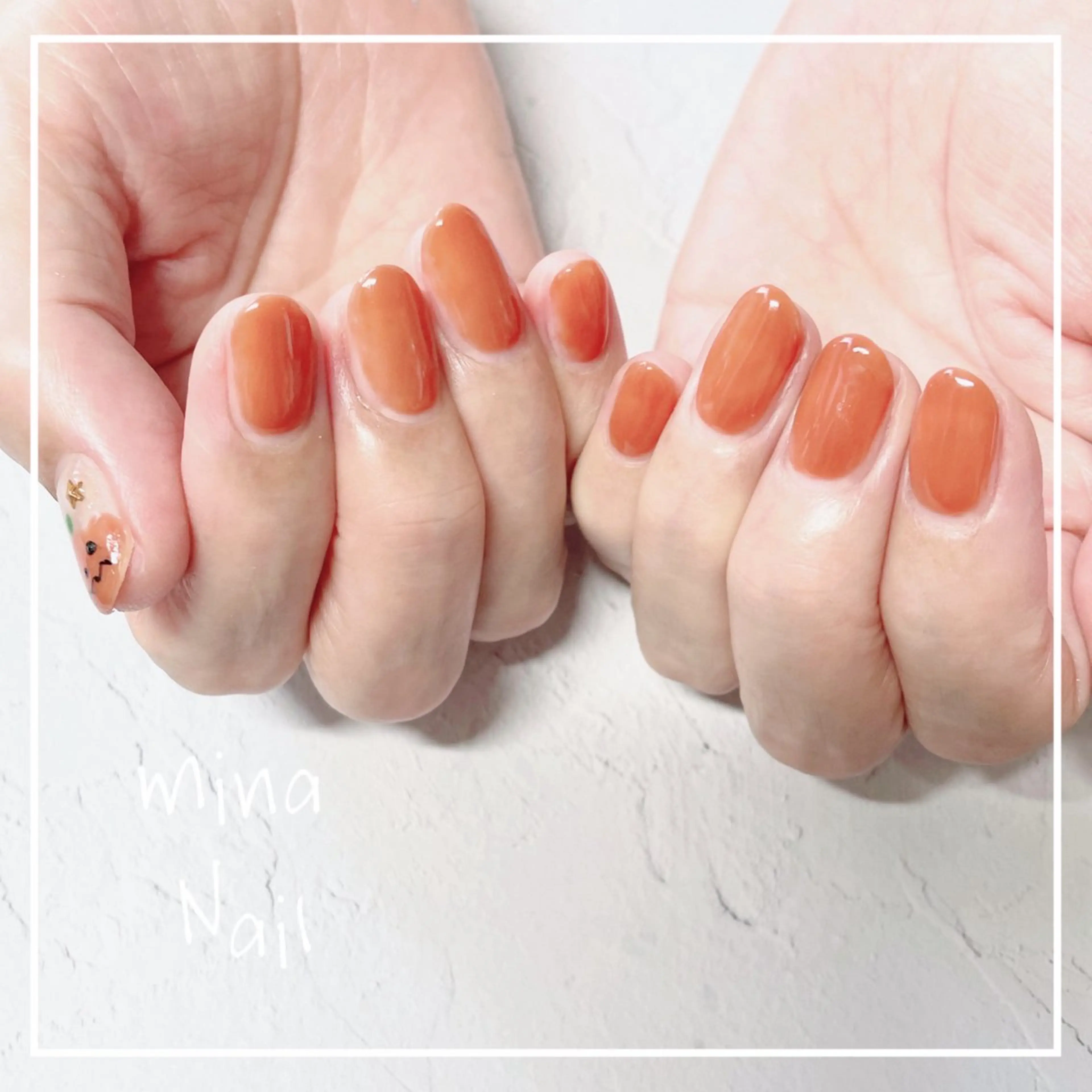 ネイル ジェルネイル ハロウィン ワンカラーネイル パラジェル mina Nailのネイルデザイン