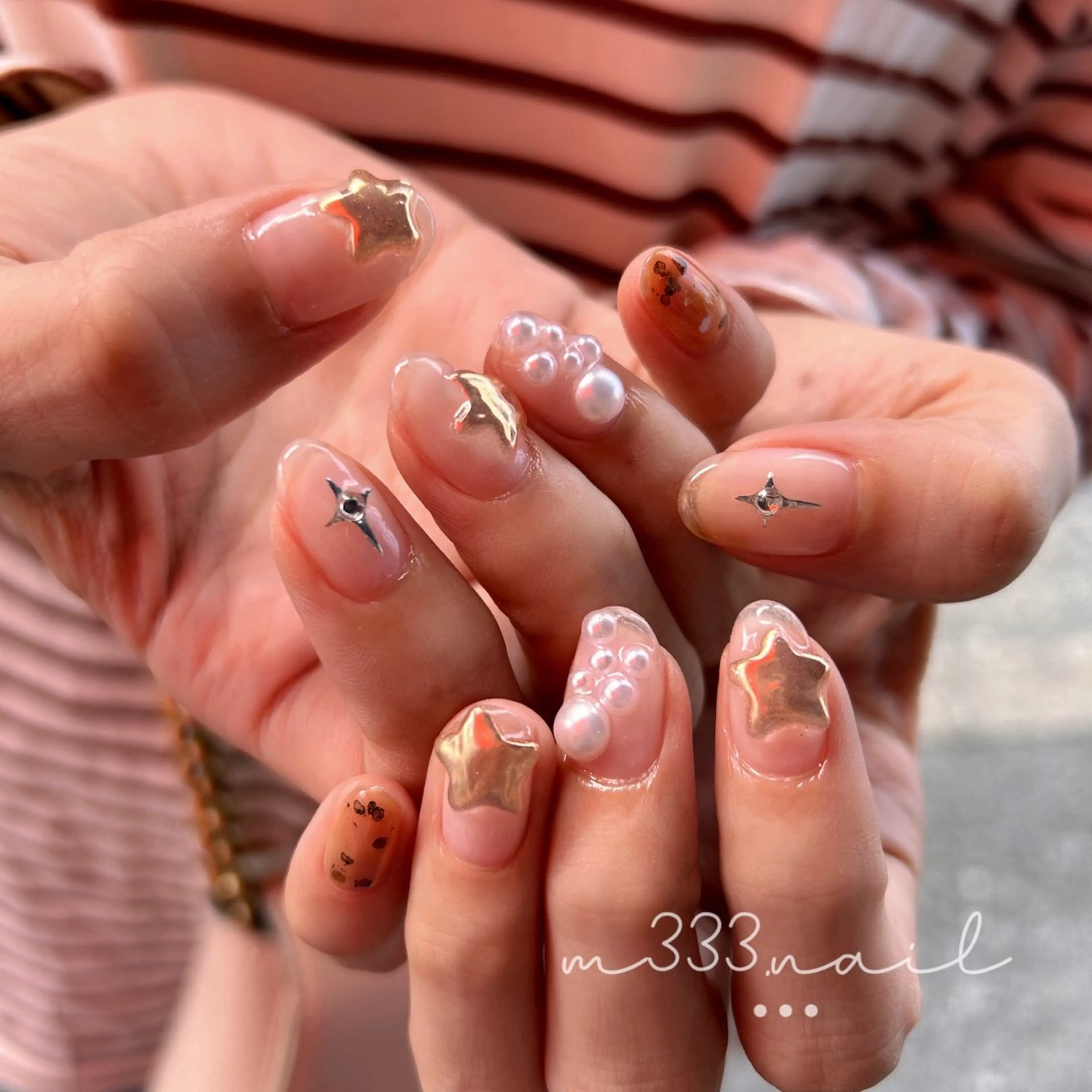 ネイル クリアネイル ぷっくりネイル ショートネイル ハンドネイル hair  MILE.所属・MILE. mukonosouのネイルデザイン