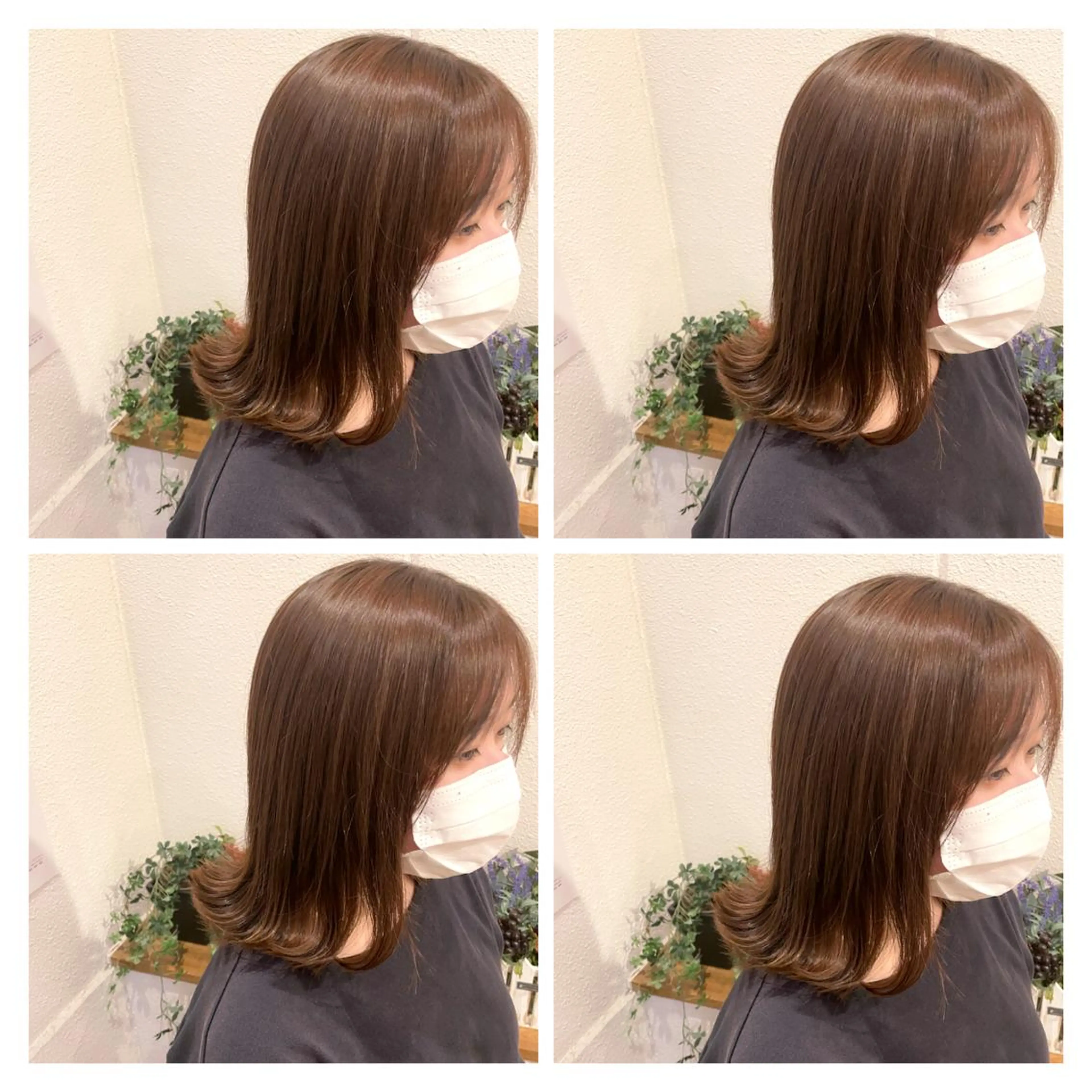 ミディアム カラー 切りっぱなしボブ アッシュ ベージュカラー ブルーカラー ブルージュ xepu【エクシープ】所属・💎縮毛矯正・ 美髪💎DAICHIのヘアスタイル