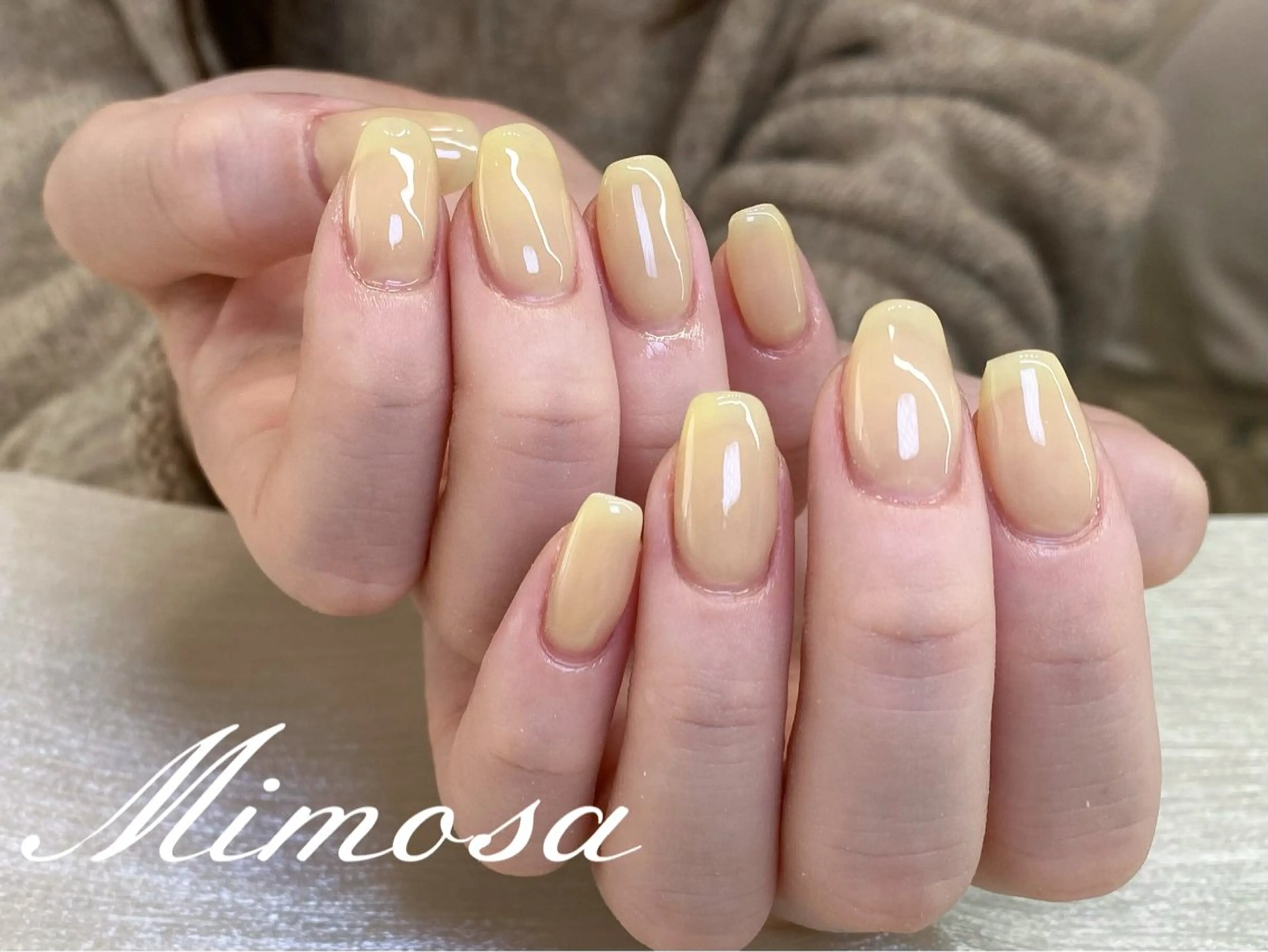ネイル ハンドネイル 💛Mimosa💛 吉祥寺のネイルデザイン