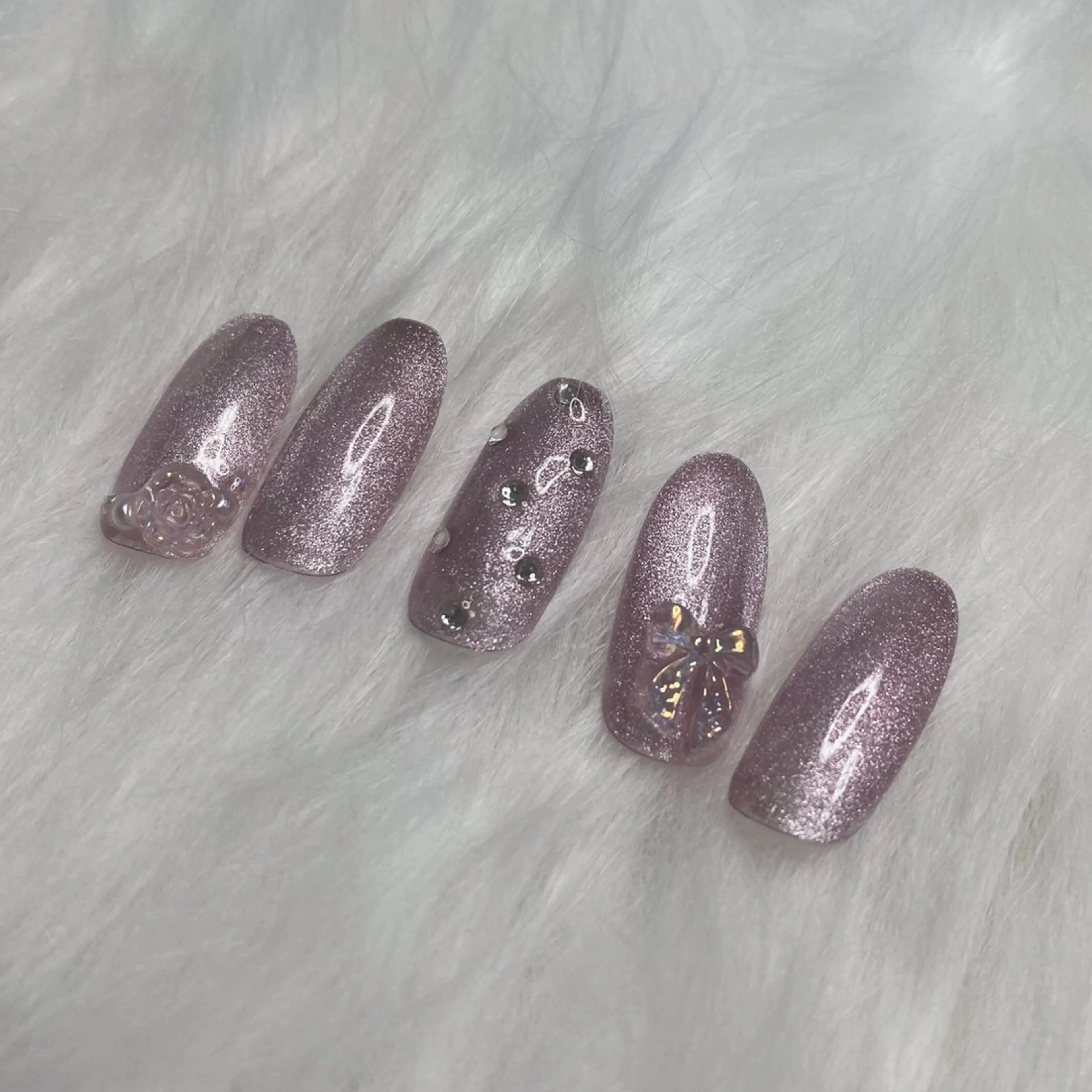 ネイル オーロラネイル ピンク PON nailのネイルデザイン