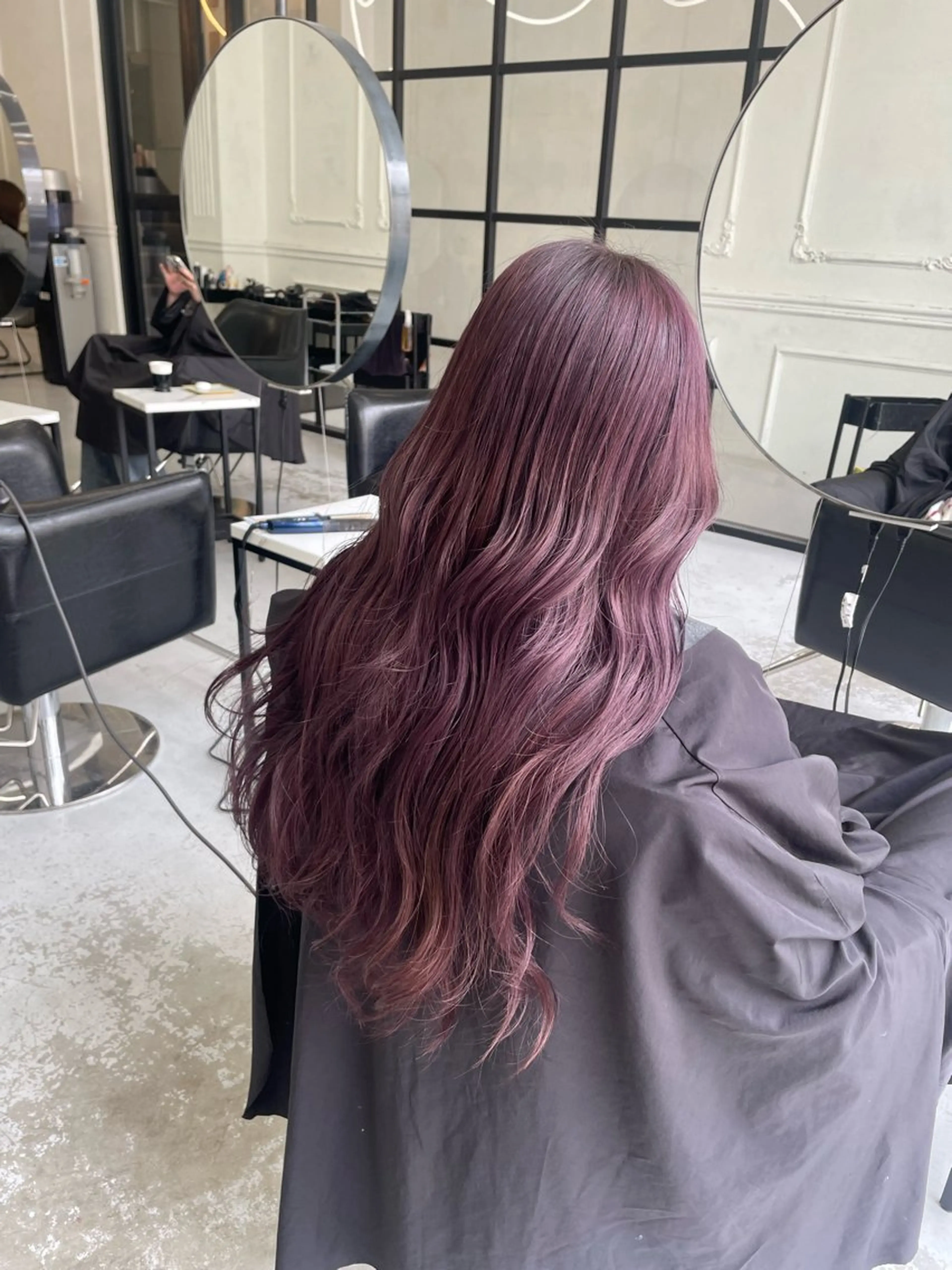 ロング パープルカラー ヘアカラー MaisonHALU さくらのヘアスタイル