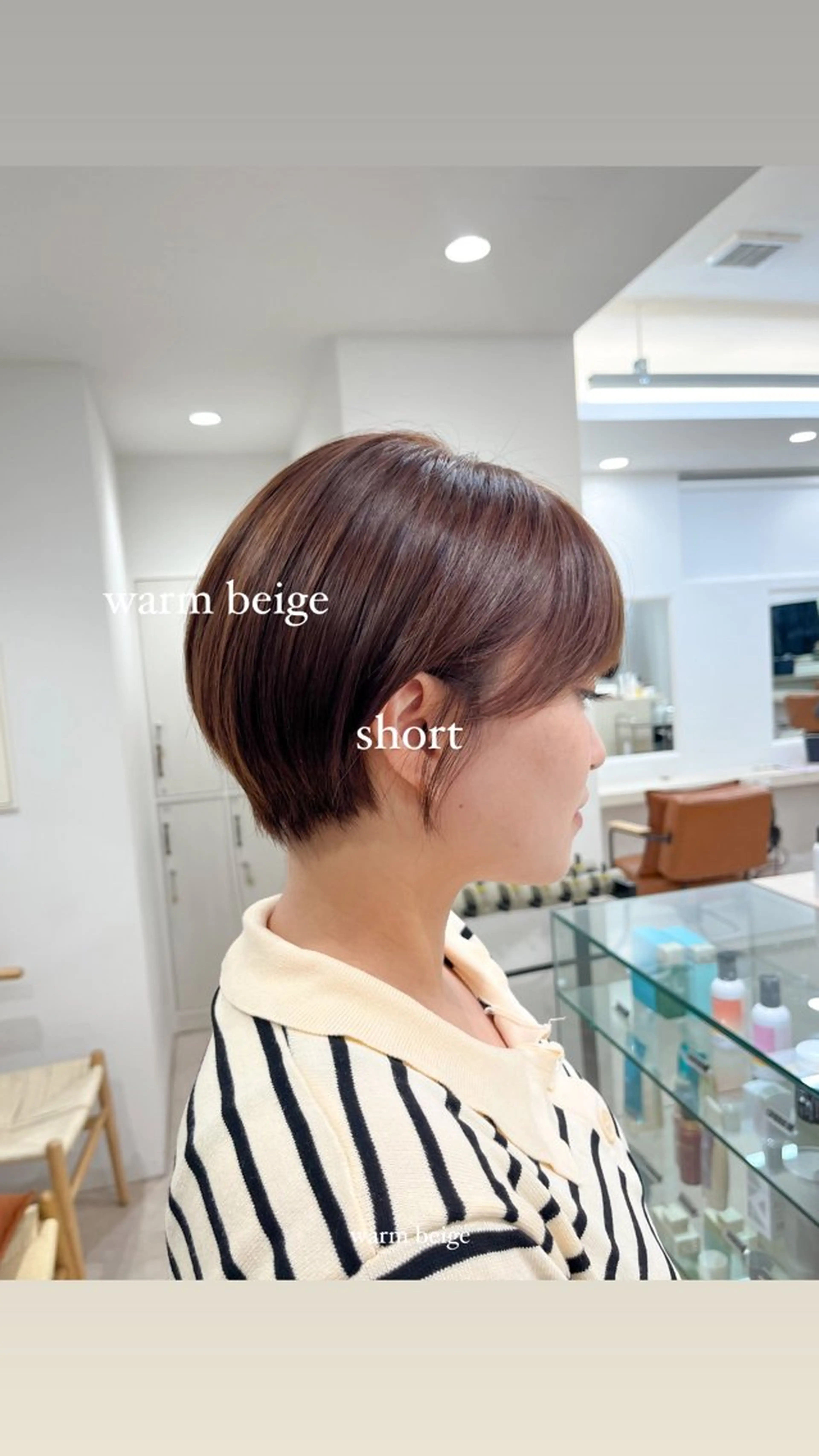ショート カラー 暖色/艶髪/ボブ/ ショート/Ayaのヘアスタイル