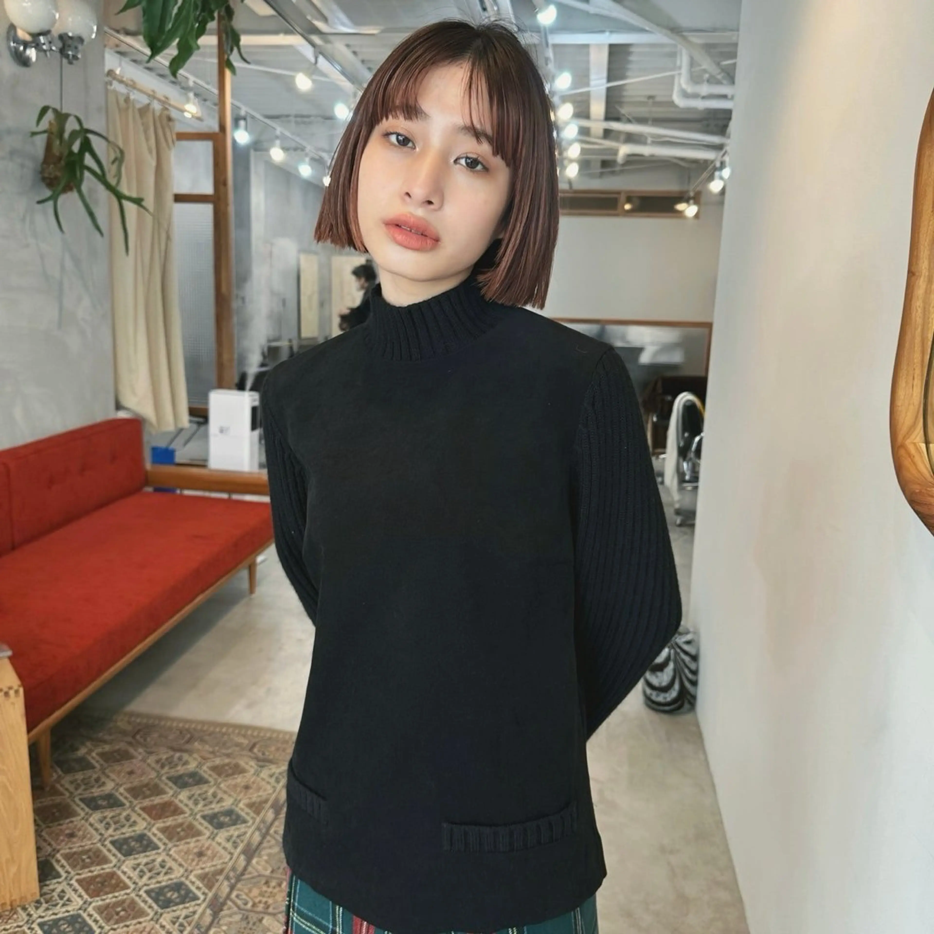 ミディアム モモセ ユメトのヘアスタイル