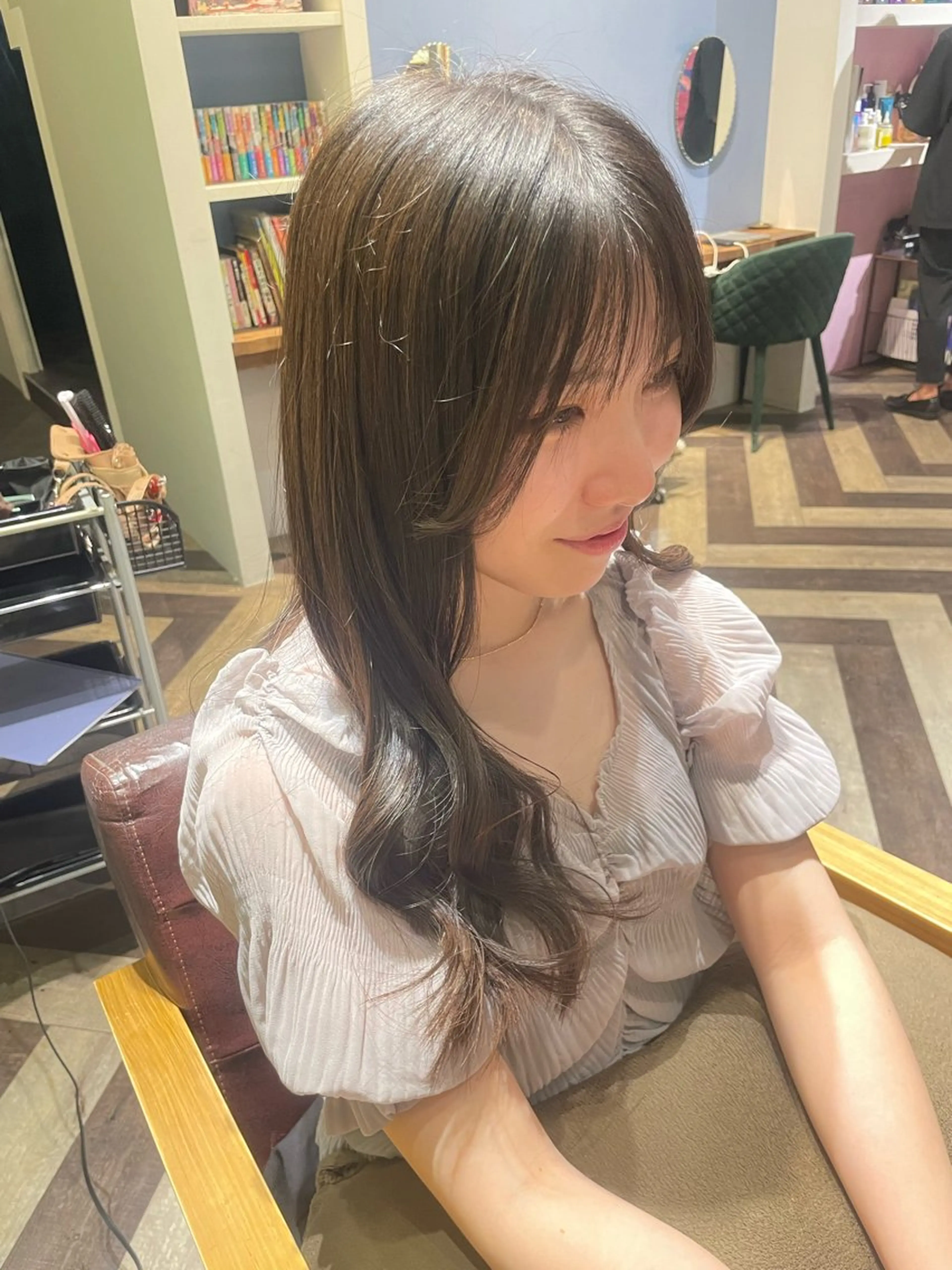 ロング ヨシンモリ 韓国風ヘア カット Salon de MADE所属・suzu/ 本日空きあり◎のヘアスタイル