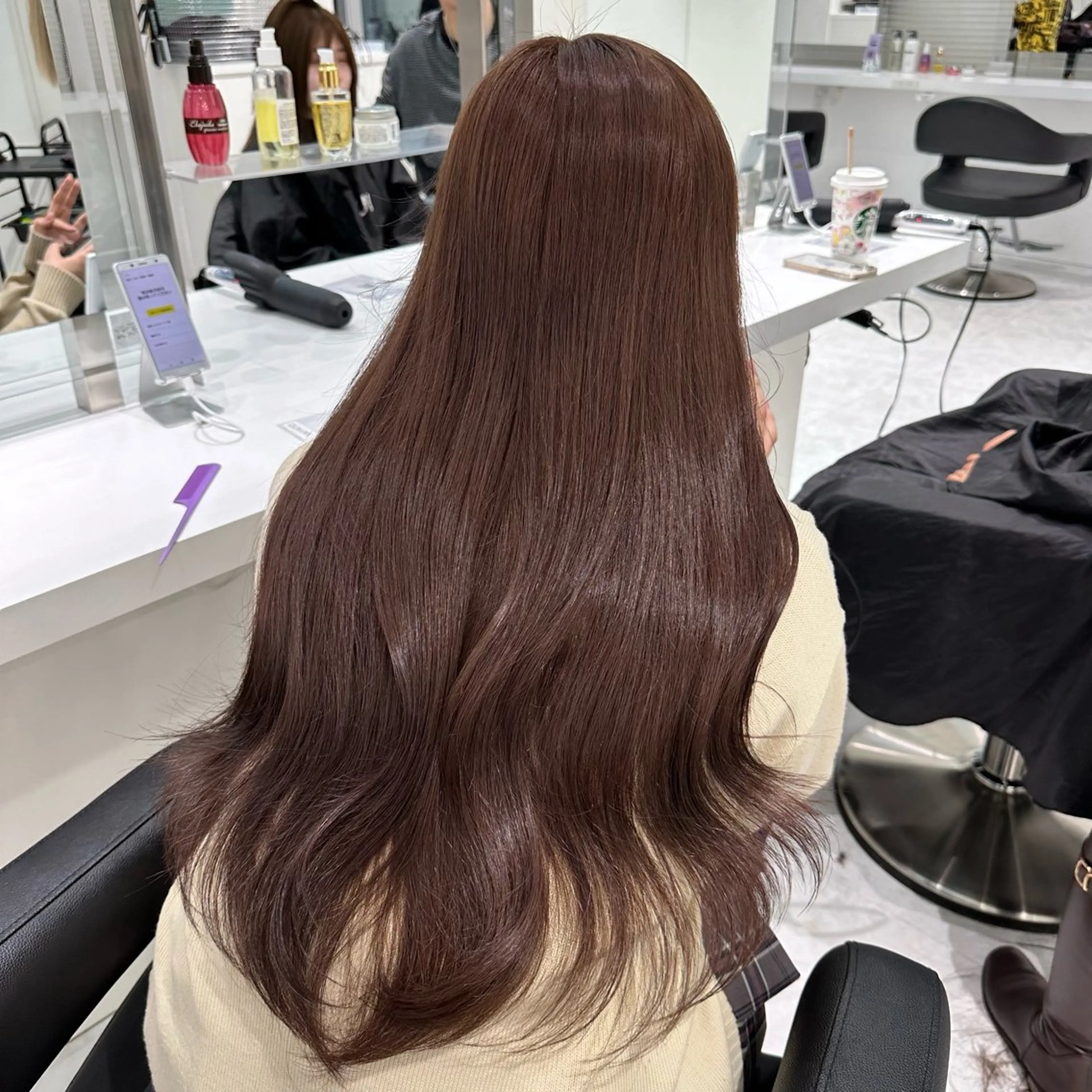 ロング カラー ヘアカラー トリートメント ♡上品韓国髪♡ブラ ウン/SAYATOのヘアスタイル