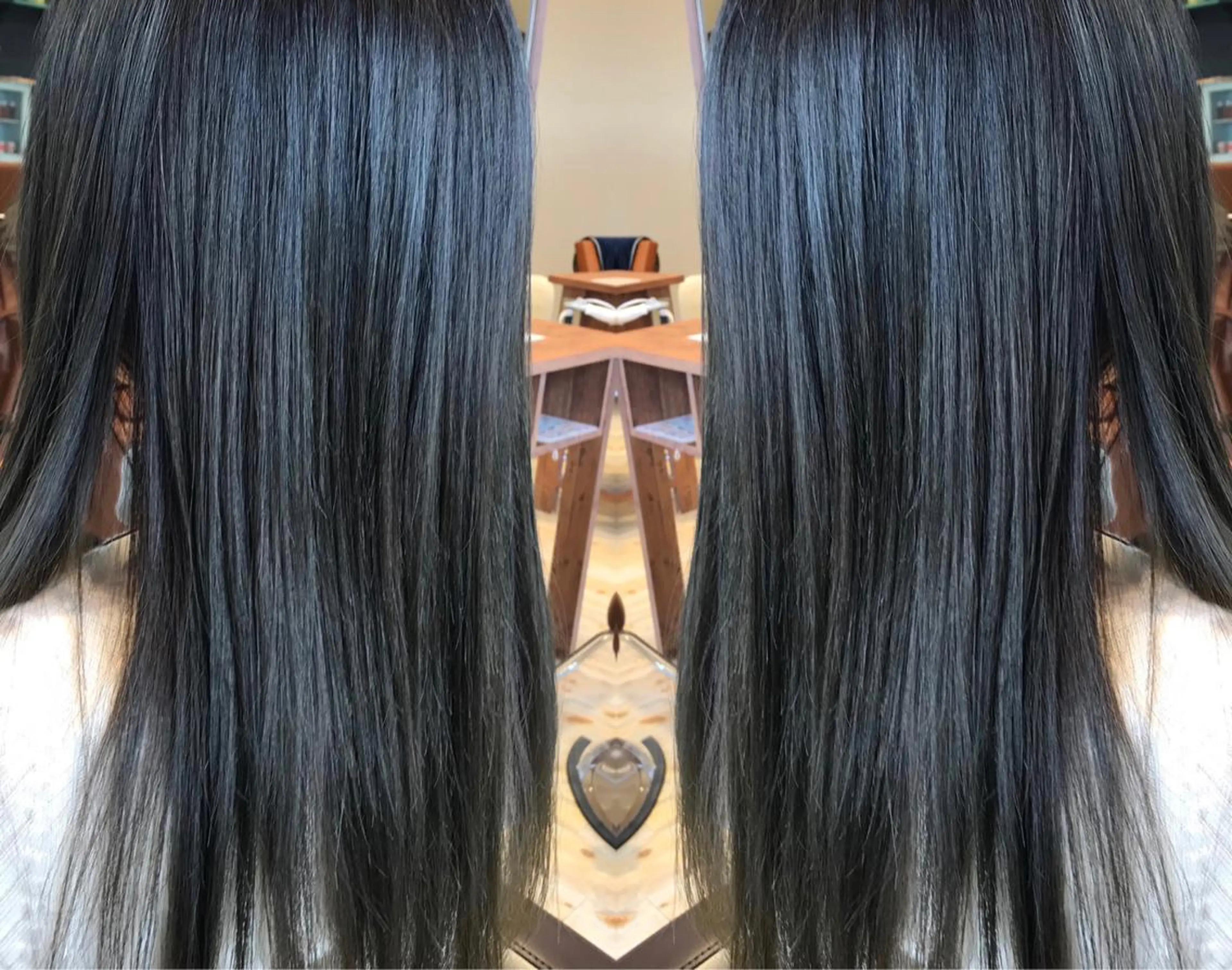 ロング カラー 湯浅  隆のヘアスタイル