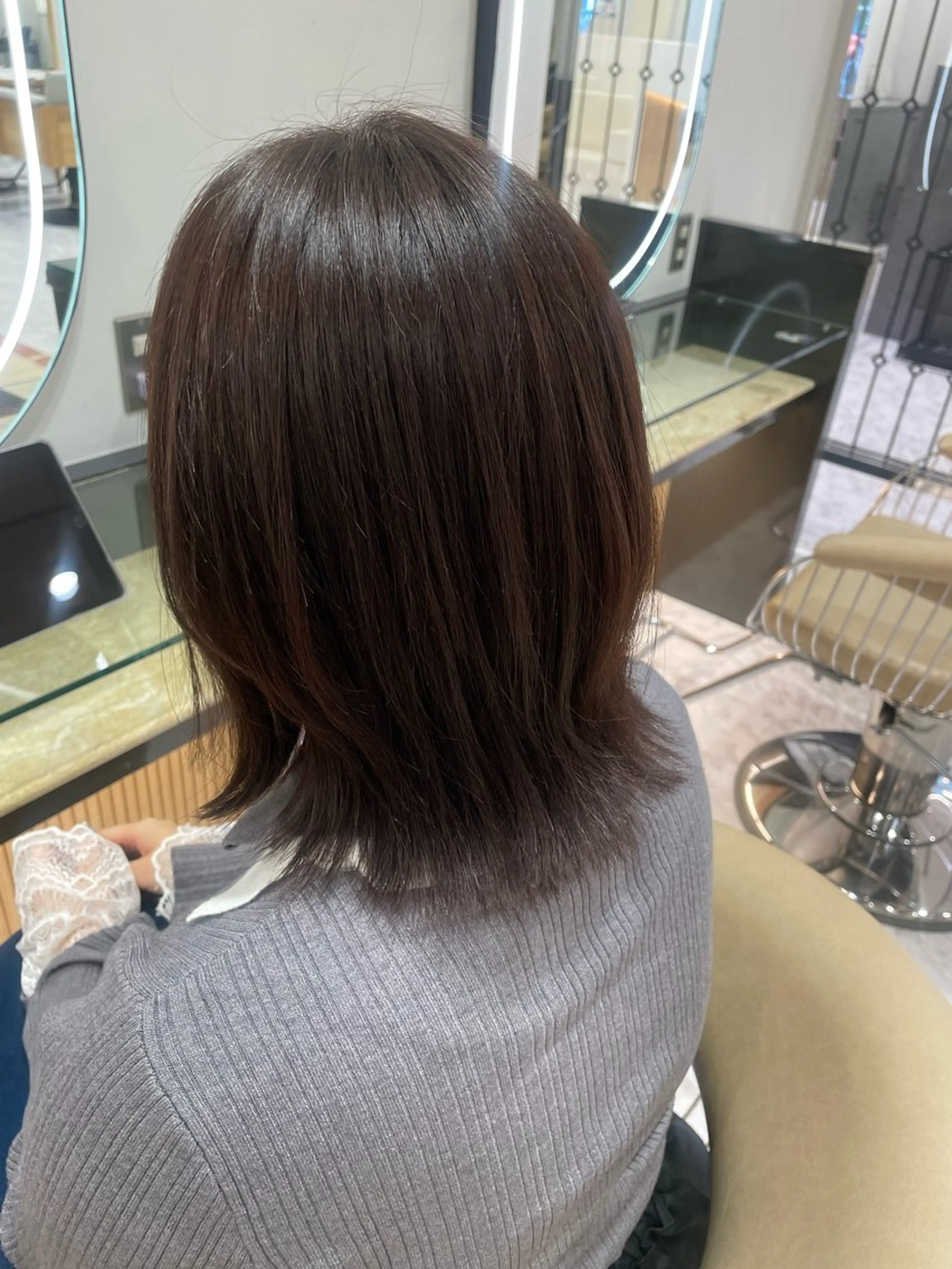 ミディアム ボブレイヤー ボブ レイヤーカット カット 韓国風/亀之園 涼のヘアスタイル