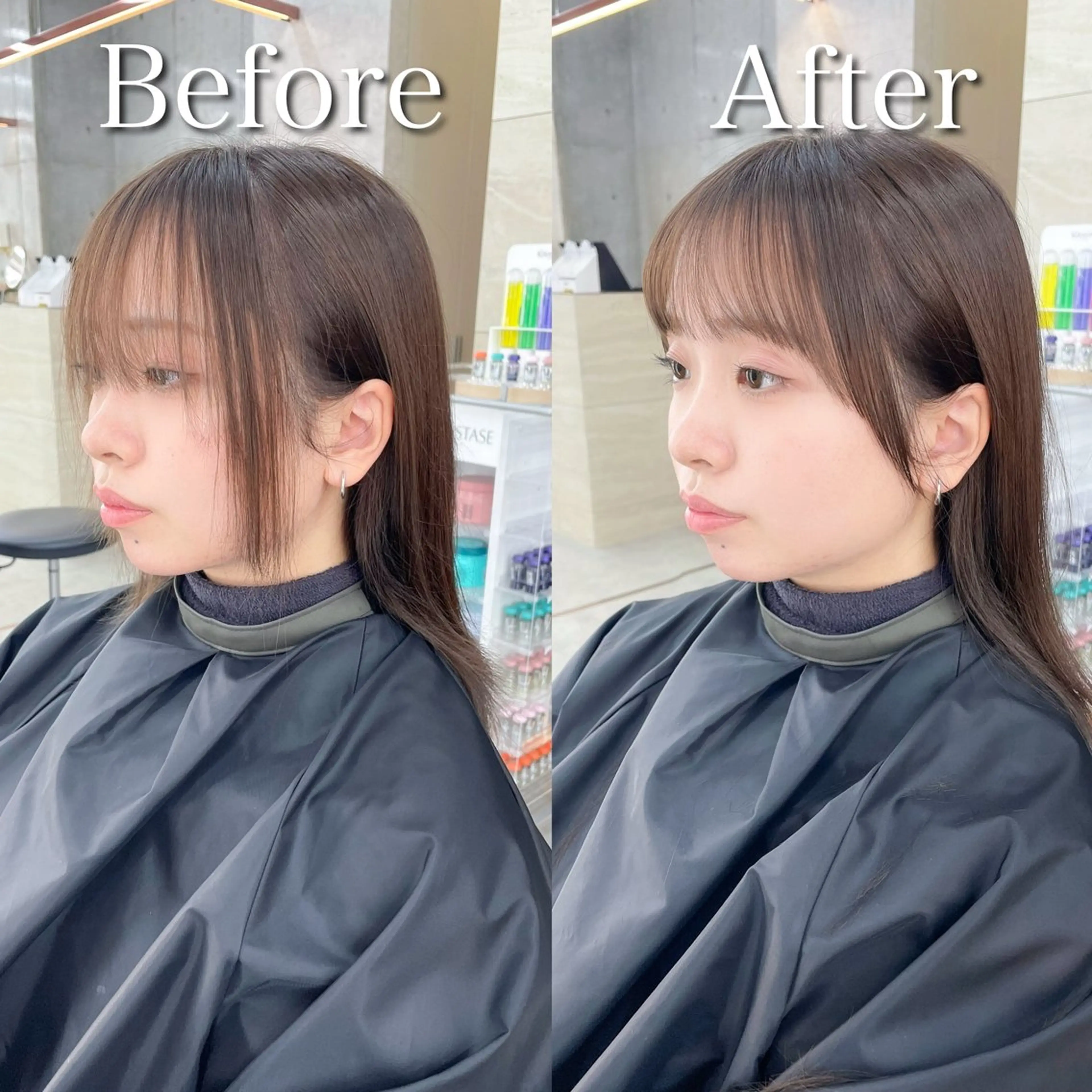 セミロング カラー カット ヘアカラー トリートメント 韓国ヘア🇰🇷 レイヤー/芝春樹のヘアスタイル