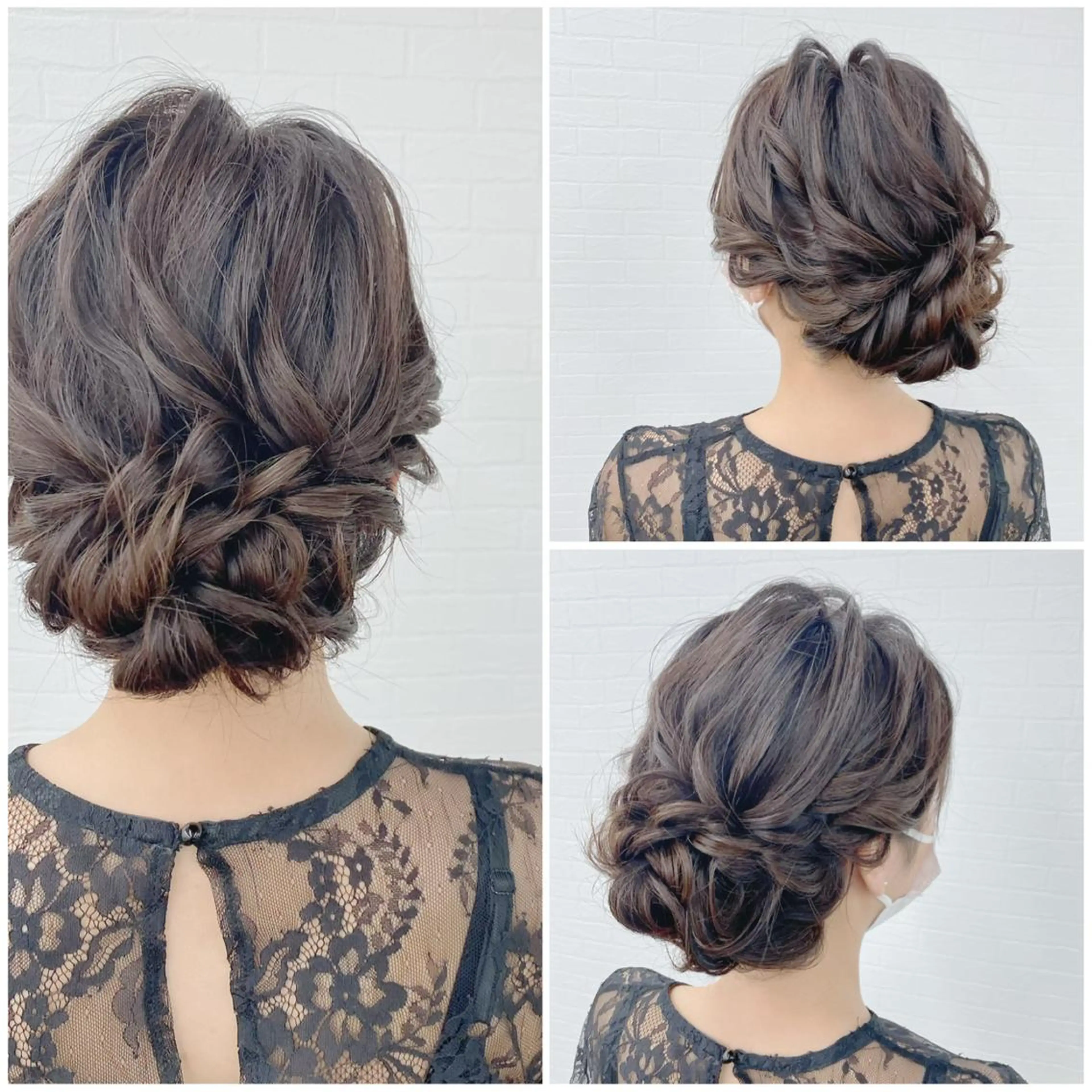 セミロング ヘアアレンジ 結婚式・ブライダル ヘアセット GRANLUSSO 〜グランルッソ駅前店所属・木口 嘉美のヘアスタイル