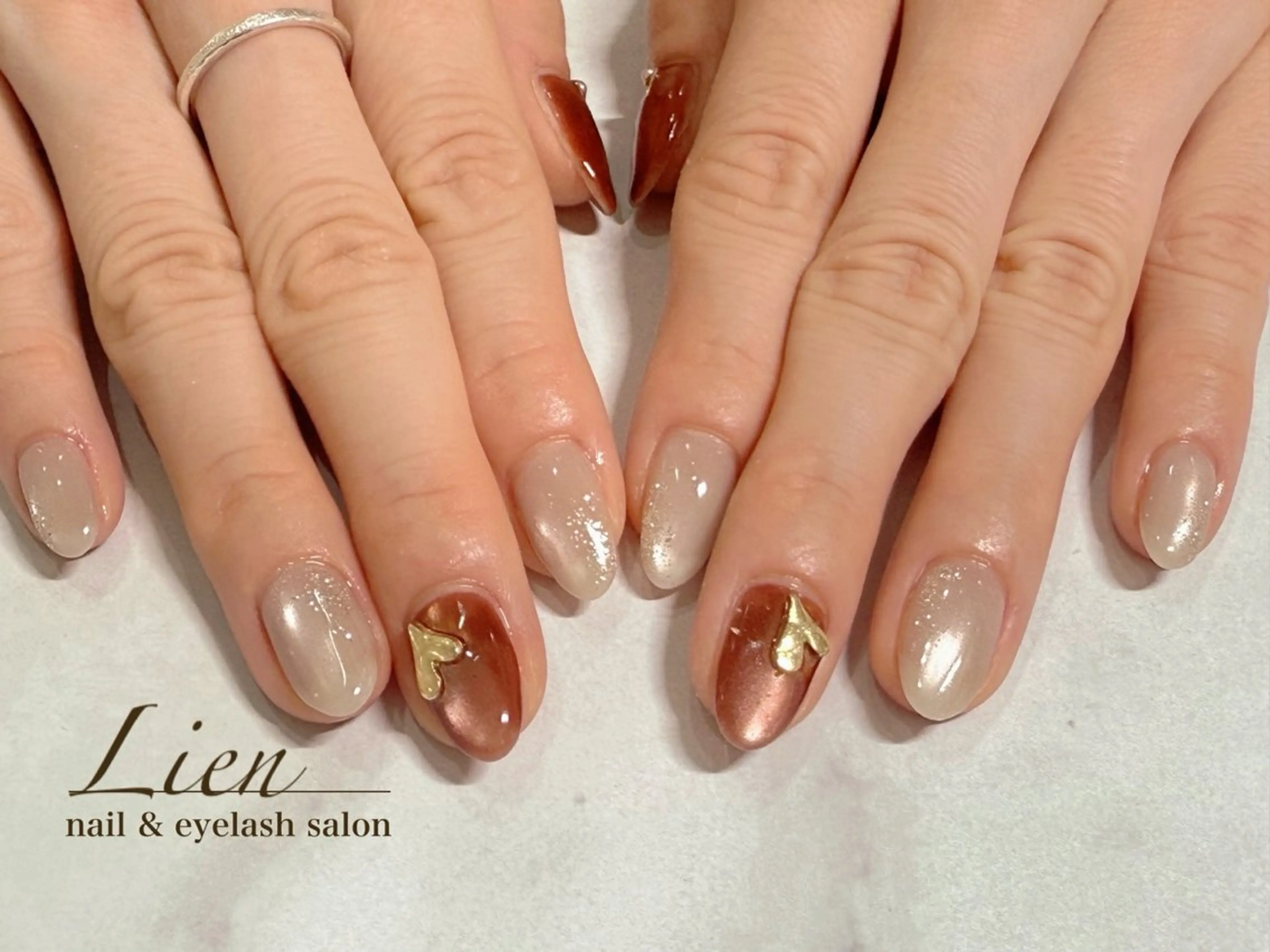 ネイル 長さ出し フットネイル フレンチネイル ジェルネイル ガラスフレンチ ハンドネイル Lien（リアン） 銀座駅6分のネイルデザイン