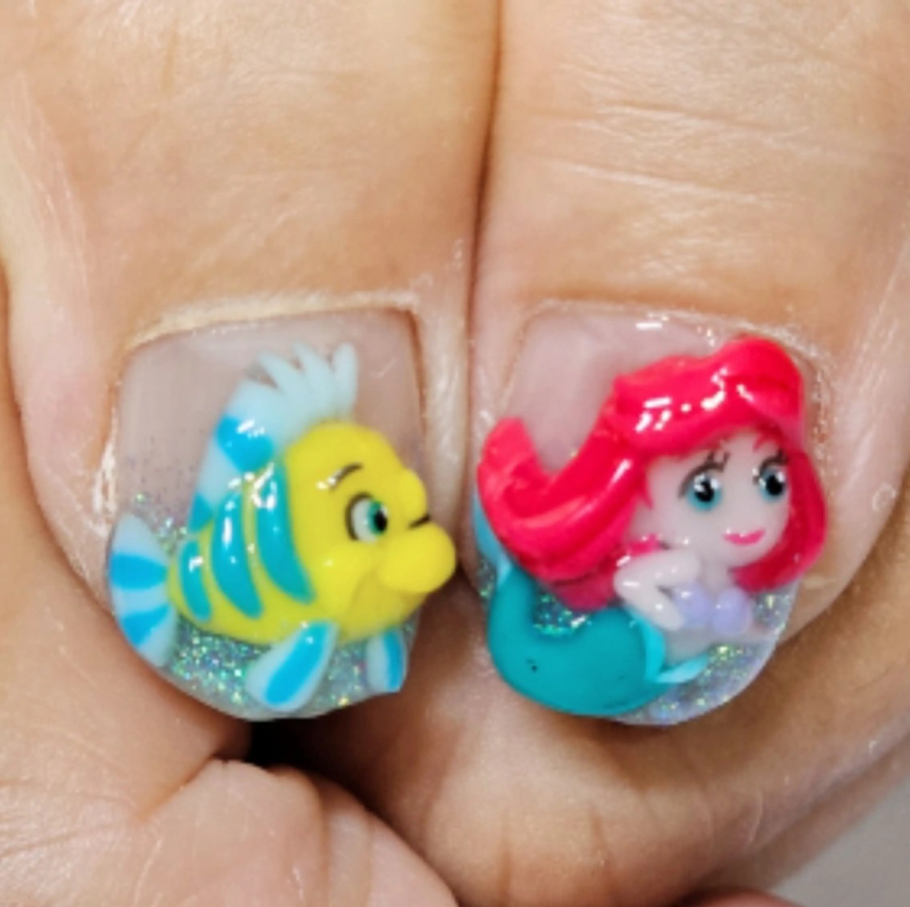 ネイル アートネイル ブルー グラデーション ラメ(グリッター) パステルネイル ハンドネイル よしだ ひろきのネイルデザイン