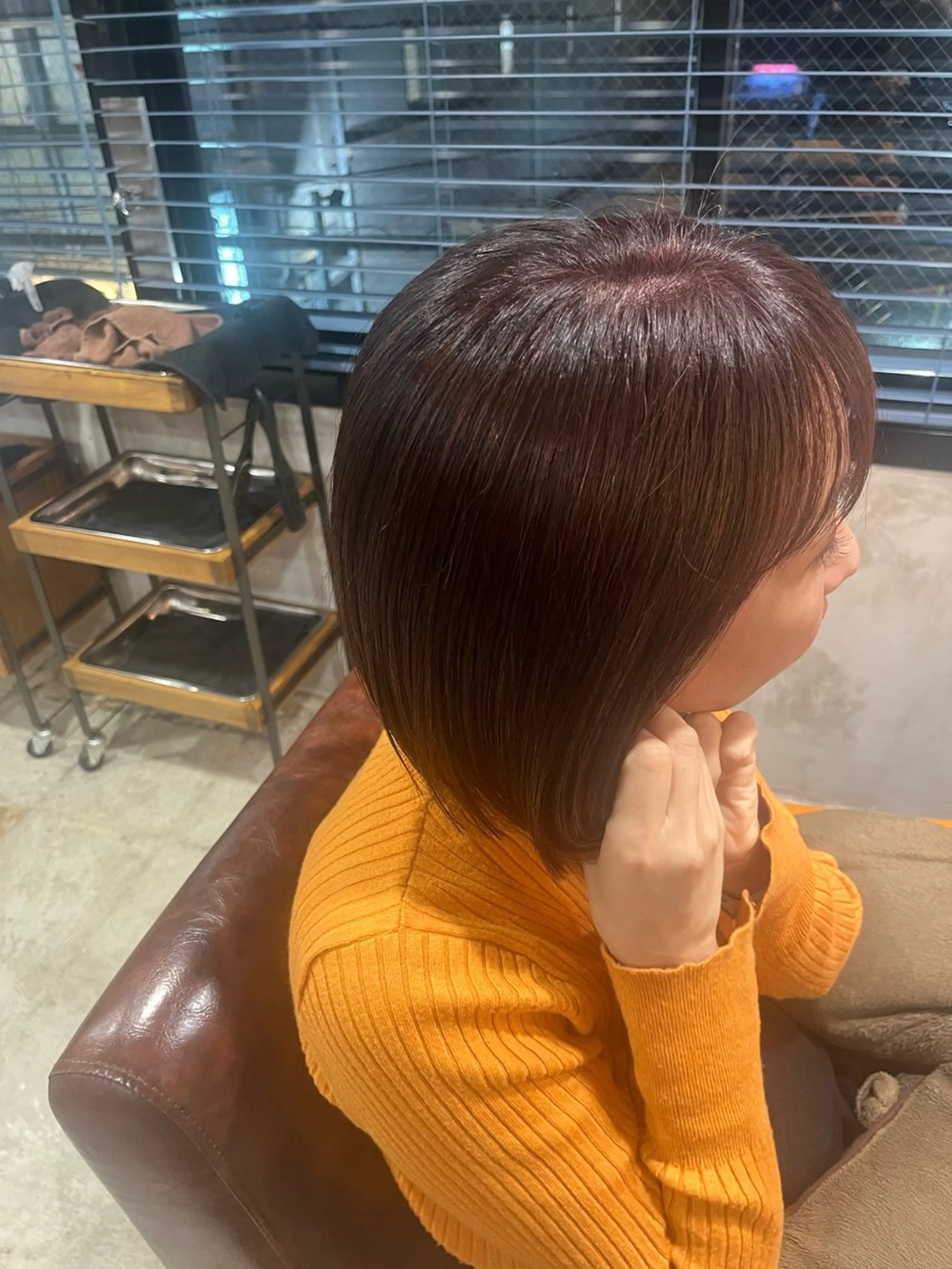 カラー レッドカラー niche所属・niche　東 くるみ 🩰のヘアスタイル