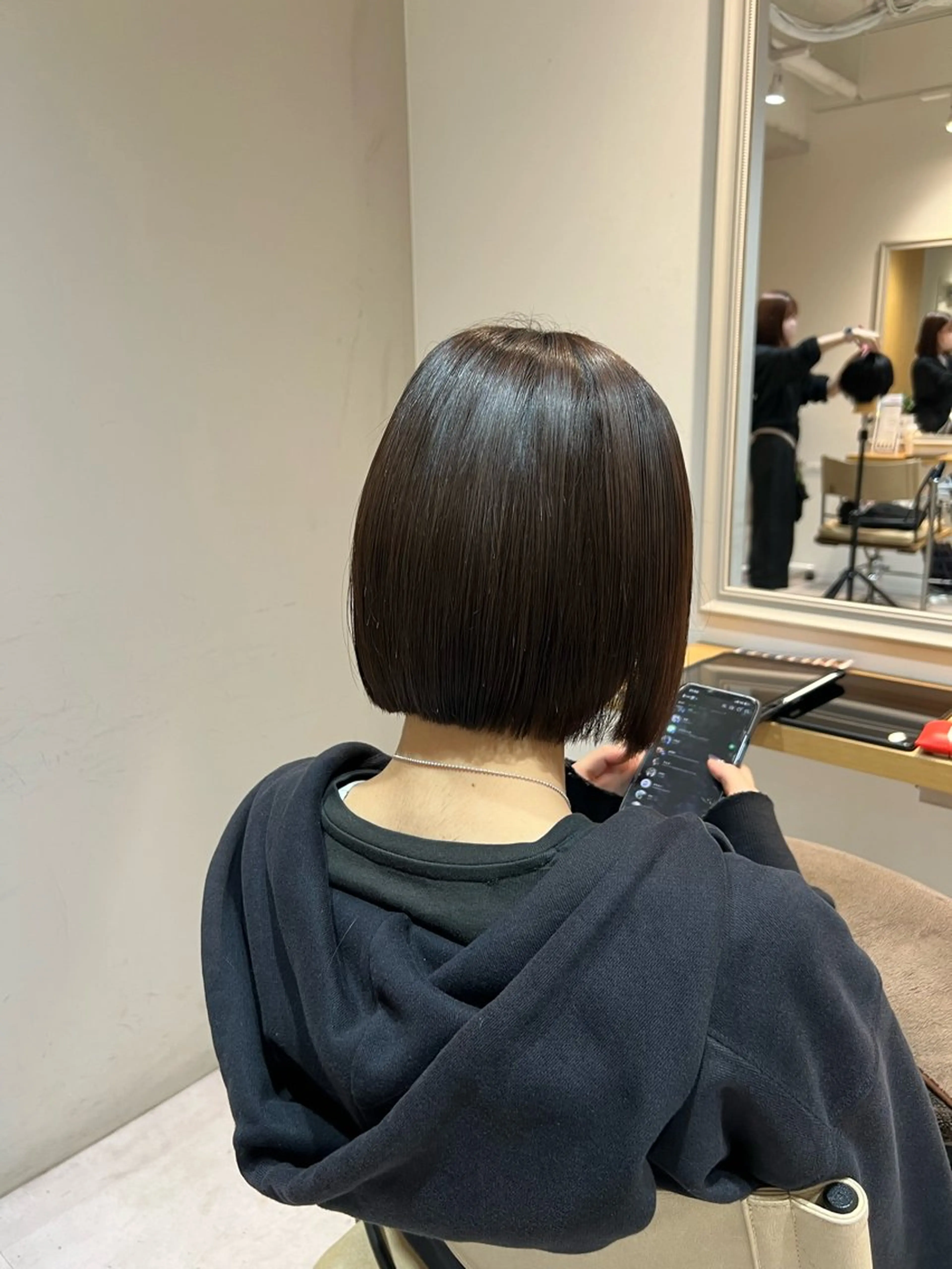 ミディアム ワンレンボブ ボブ 川村 琴のヘアスタイル