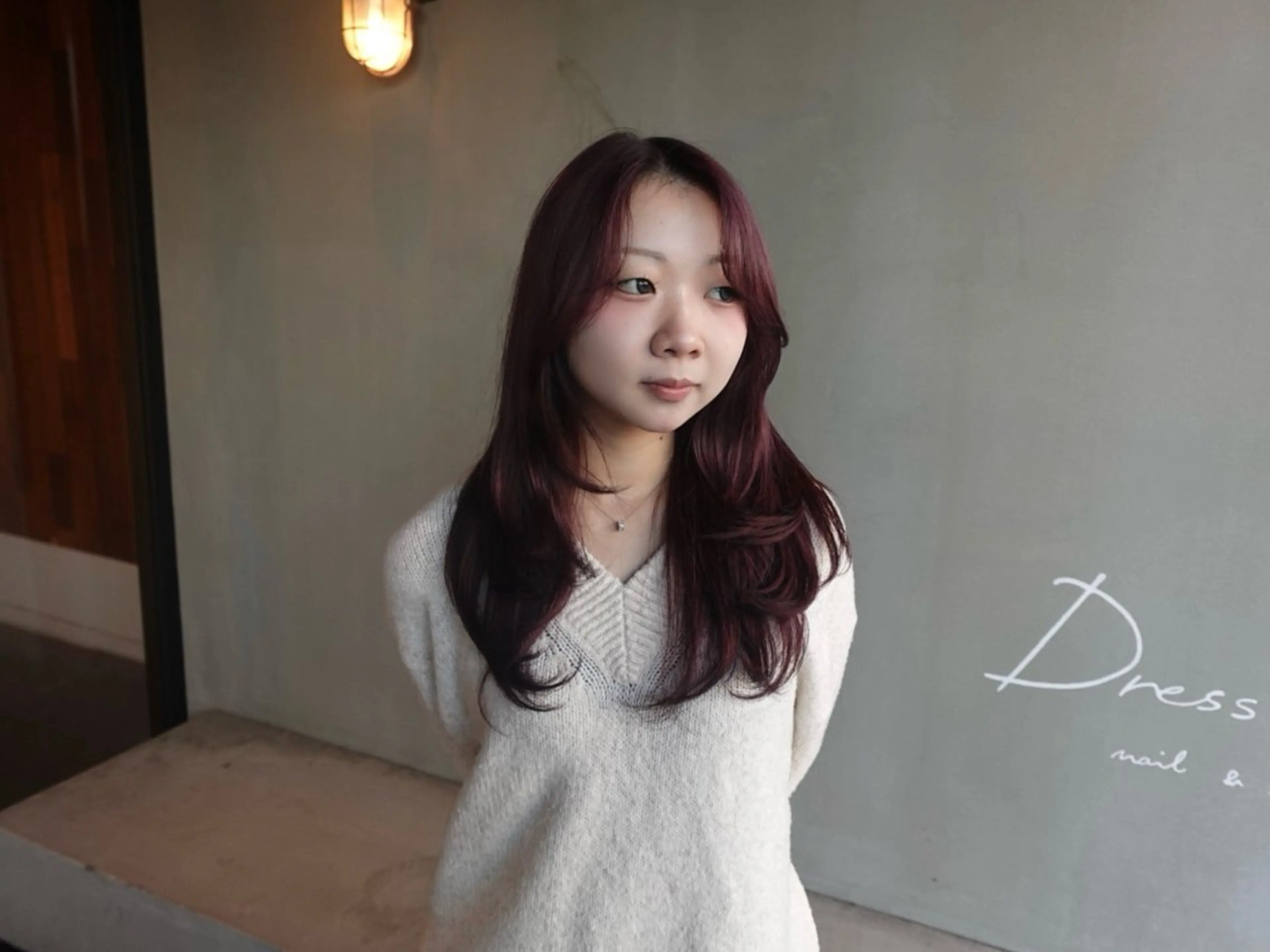 ロング カット ヘアカラー 髪質改善× 韓国風レイヤーのヘアスタイル