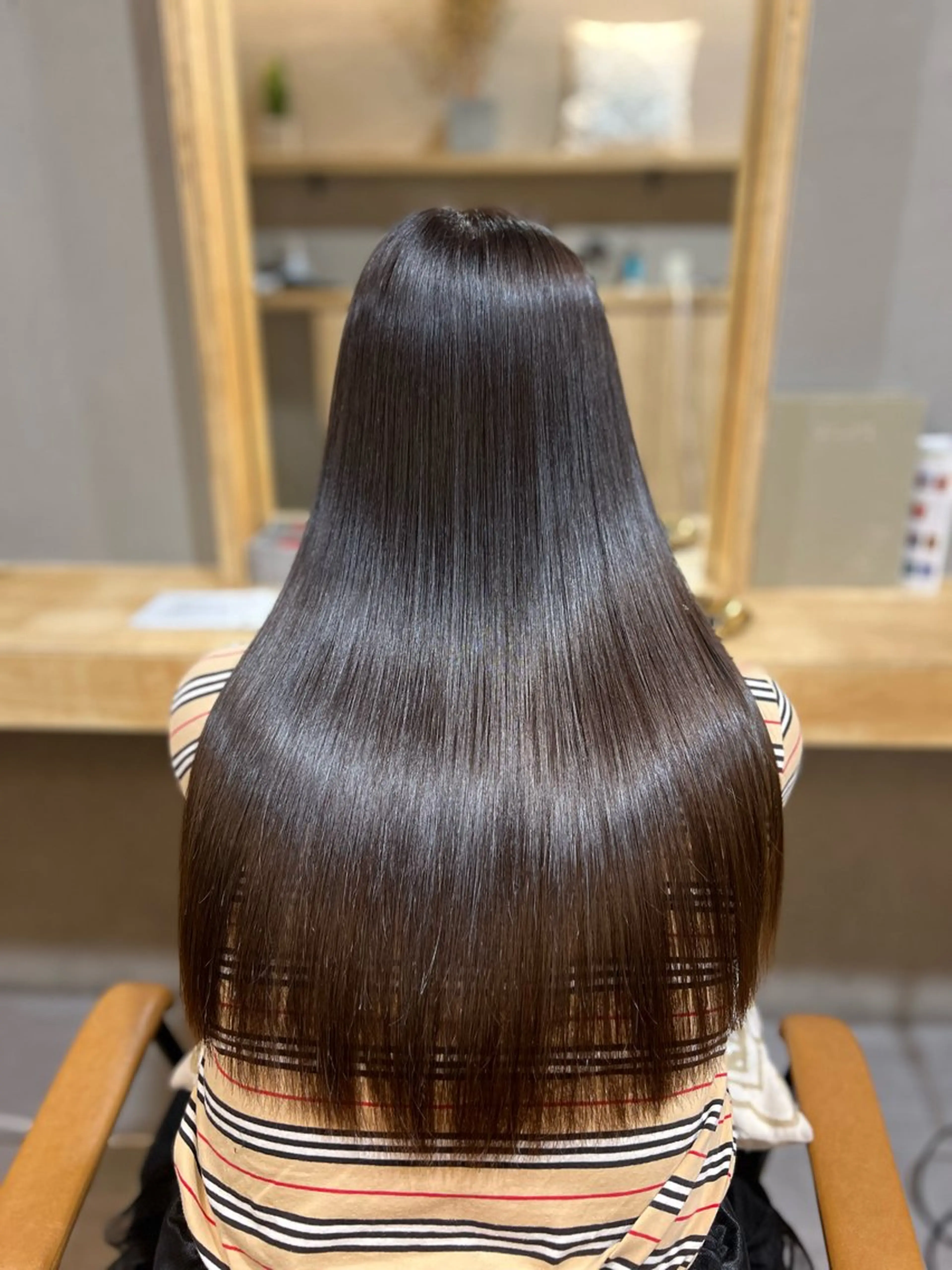 ロング 髪質改善 縮毛矯正 酸性ストレート 神戸ボブ✂️ ioe三宮/田 伸佳のヘアスタイル