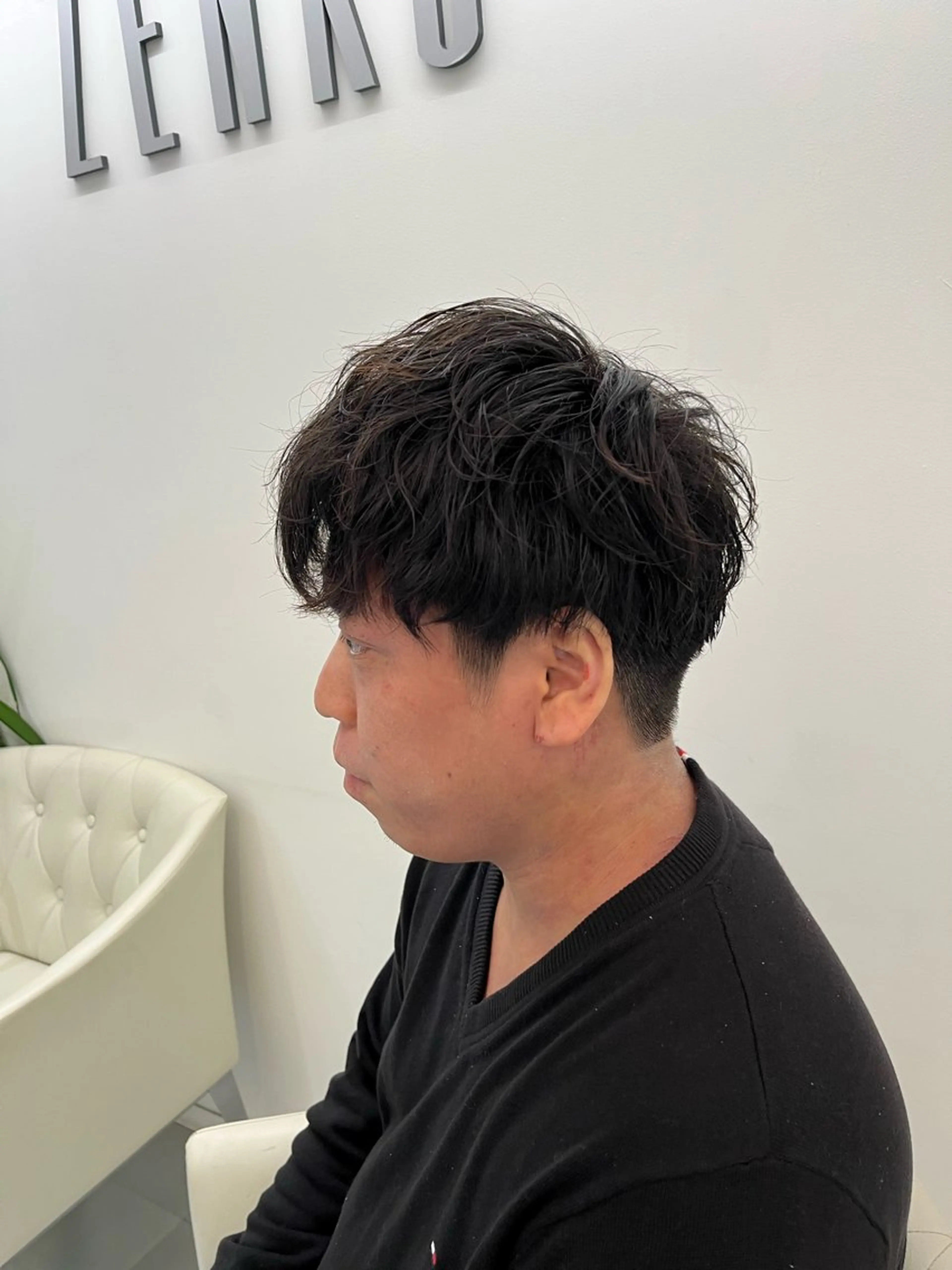 パーマ メンズ カット パーマ トリートメント コテ巻き風パーマ 藤澤　知彌のヘアスタイル