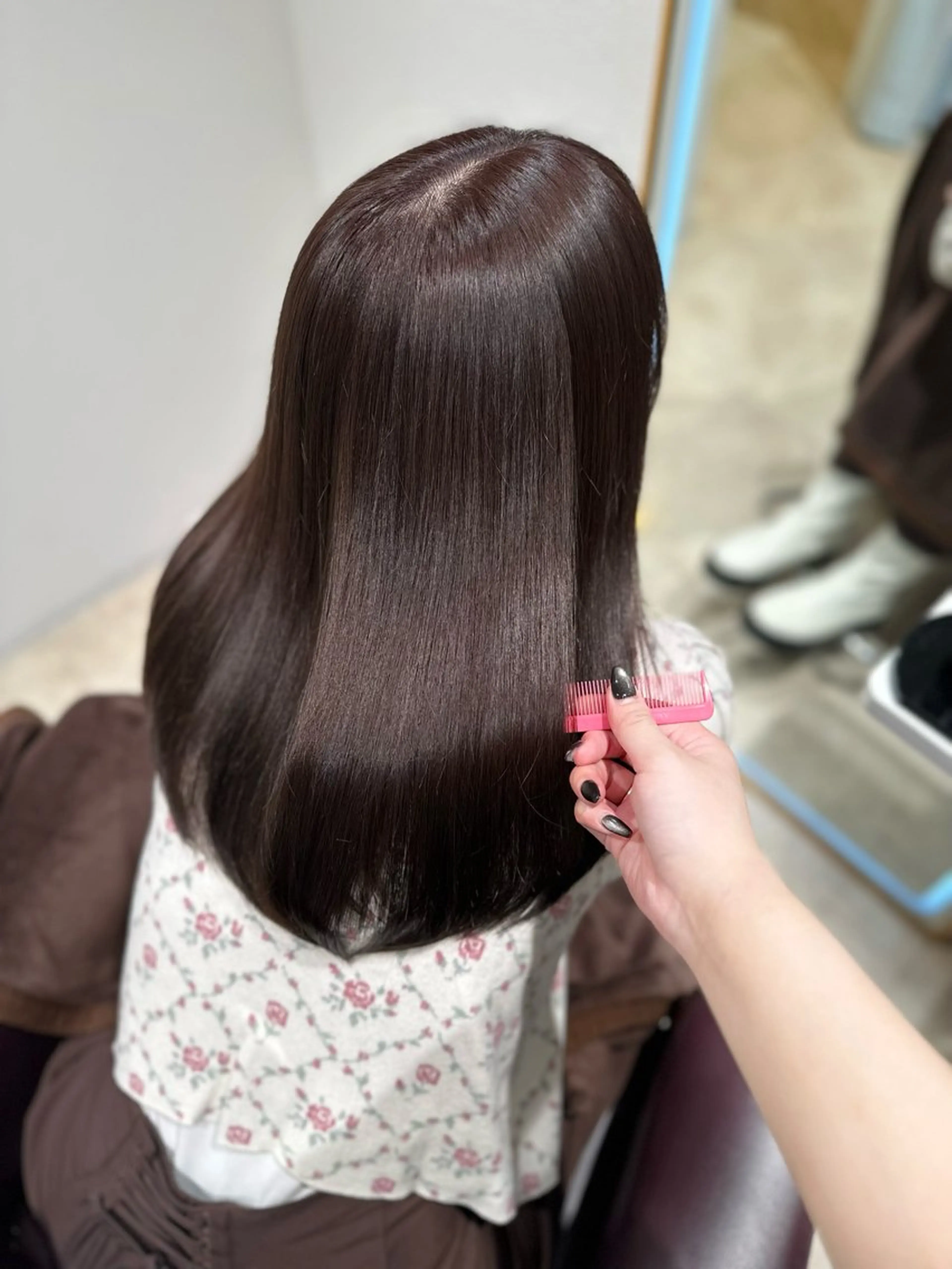 ロング カラー ブラウンカラー 透明感カラー ピンクカラー LOUIMADNA栄所属・LOUIMADNA Haruna️️꙳⟡のヘアスタイル