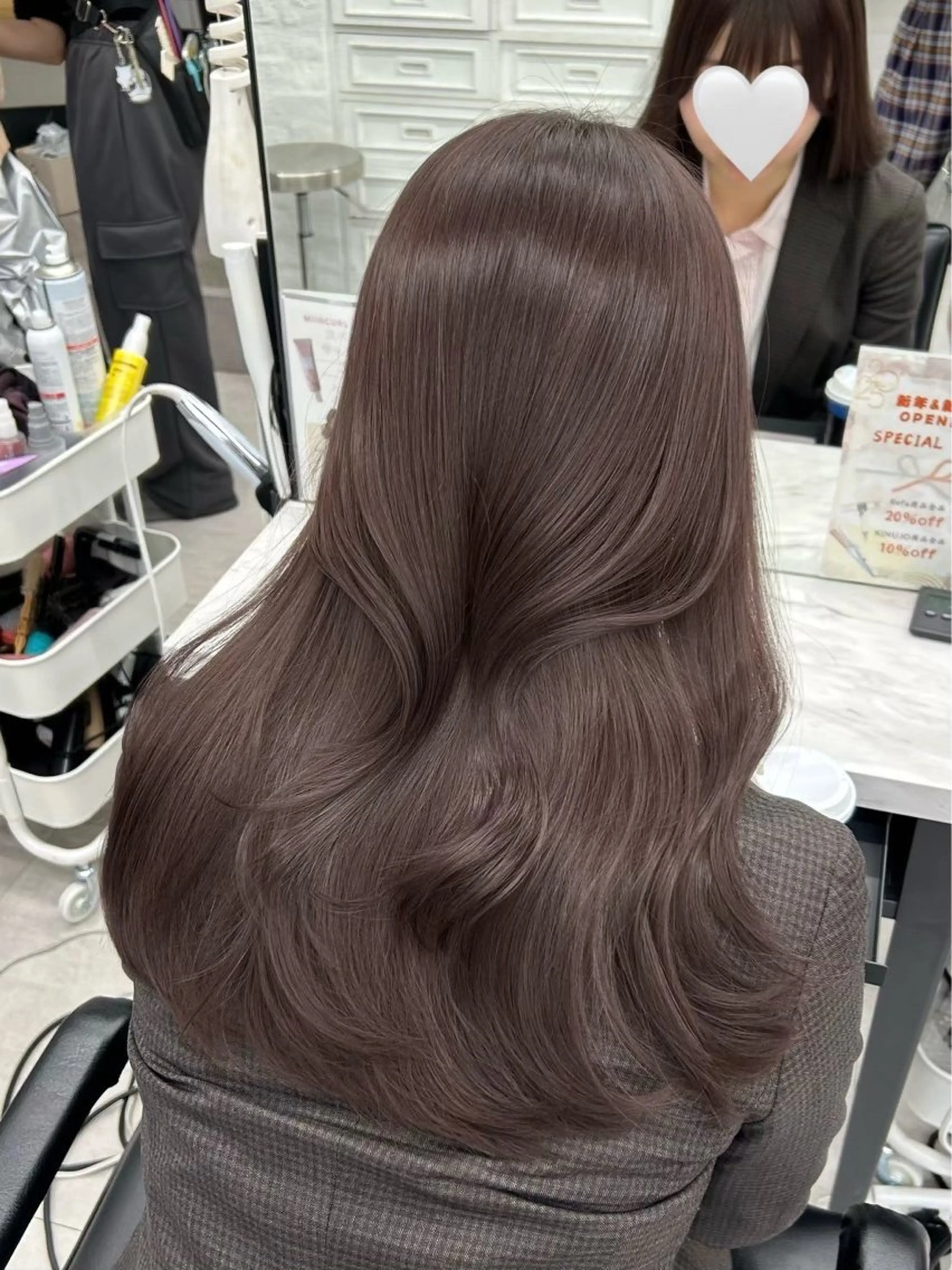 ロング カラー 透明感カラー 顔まわりレイヤー 顔周りカット ハッシュカット 髪質改善 カット ヘアカラー トリートメント 艶髪/モテヘア🎀 MIHOのヘアスタイル