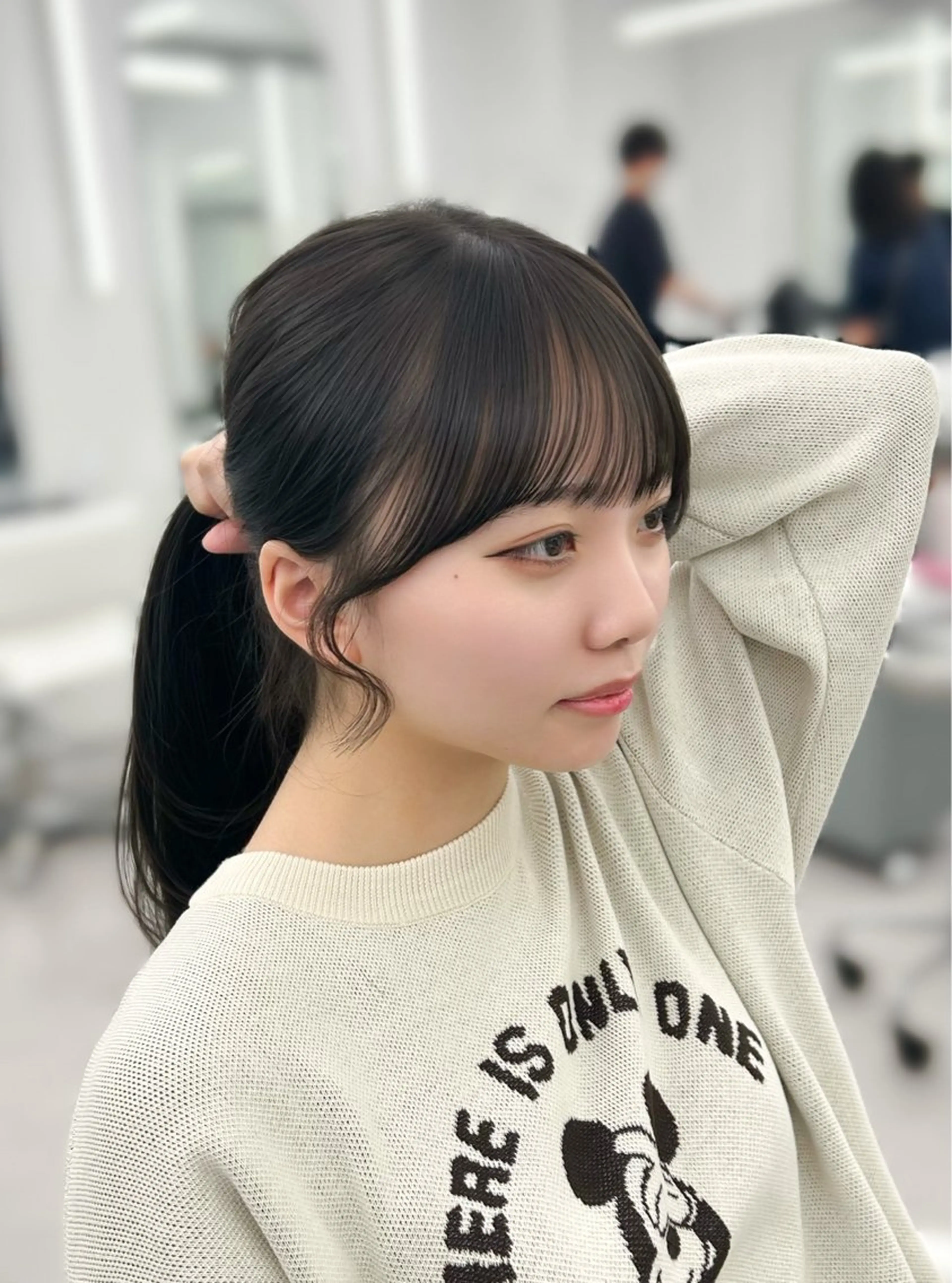 セミロング カラー レイヤーカット 小顔カット カット 韓国ヘア/顔周り ヘアセット/加藤優里のヘアスタイル