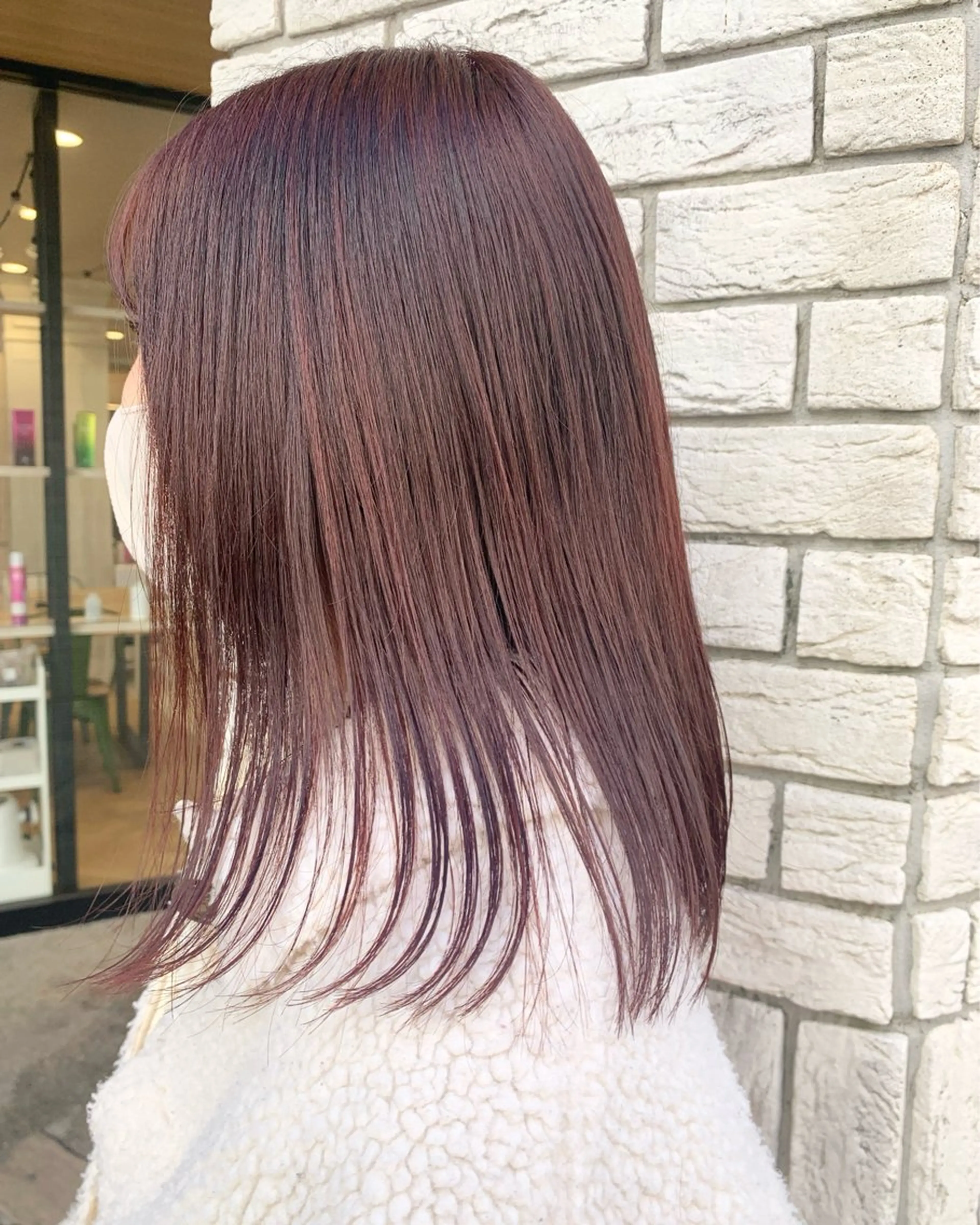 ミディアム カラー カット ヘアカラー トリートメント 艶カラー/暖色カラー /透明感/ryutoのヘアスタイル