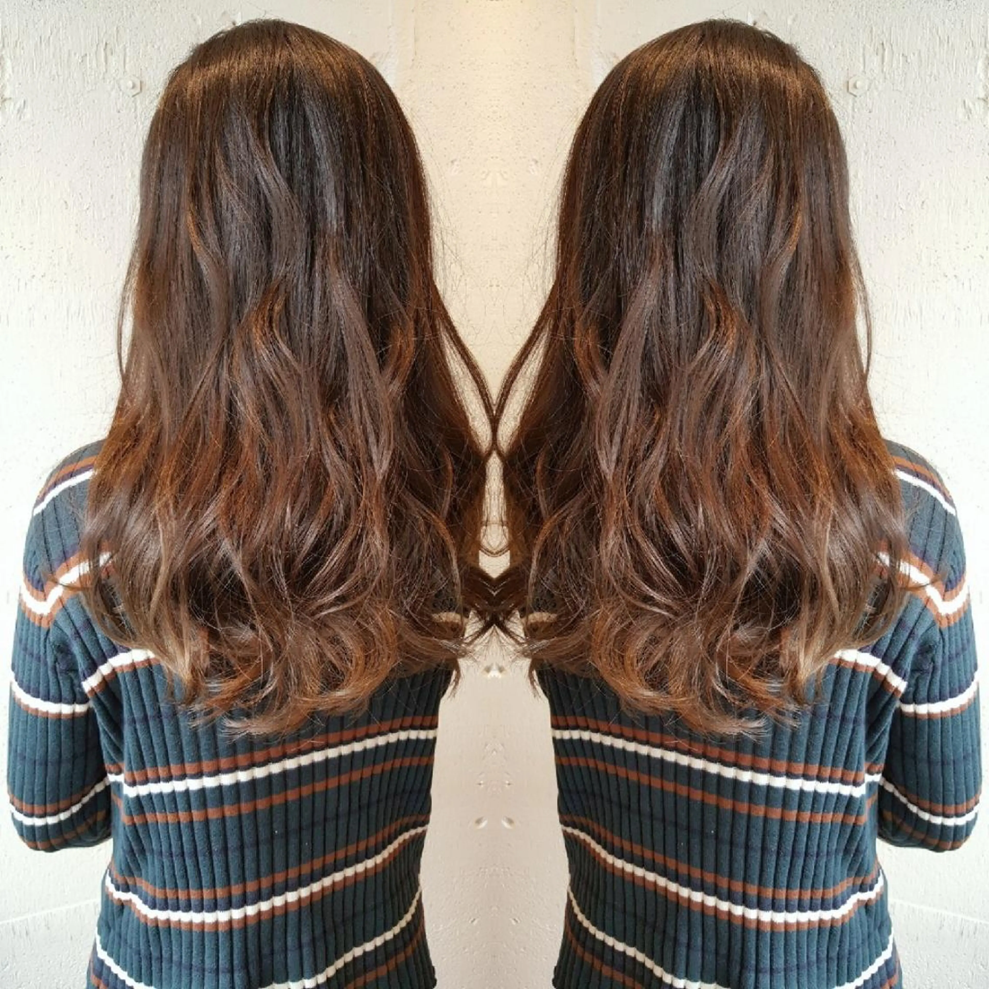 ロング アッシュ あらき ちさとのヘアスタイル